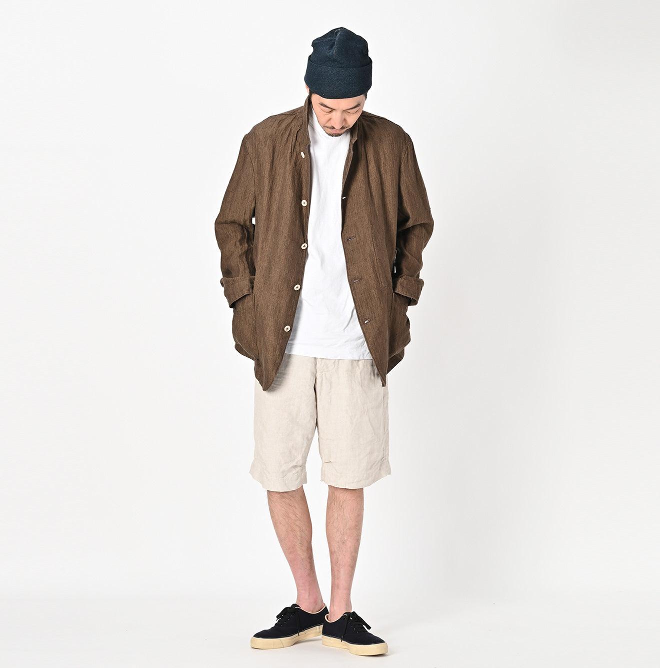 Indian Linen Herringbone Shirt Jakcet