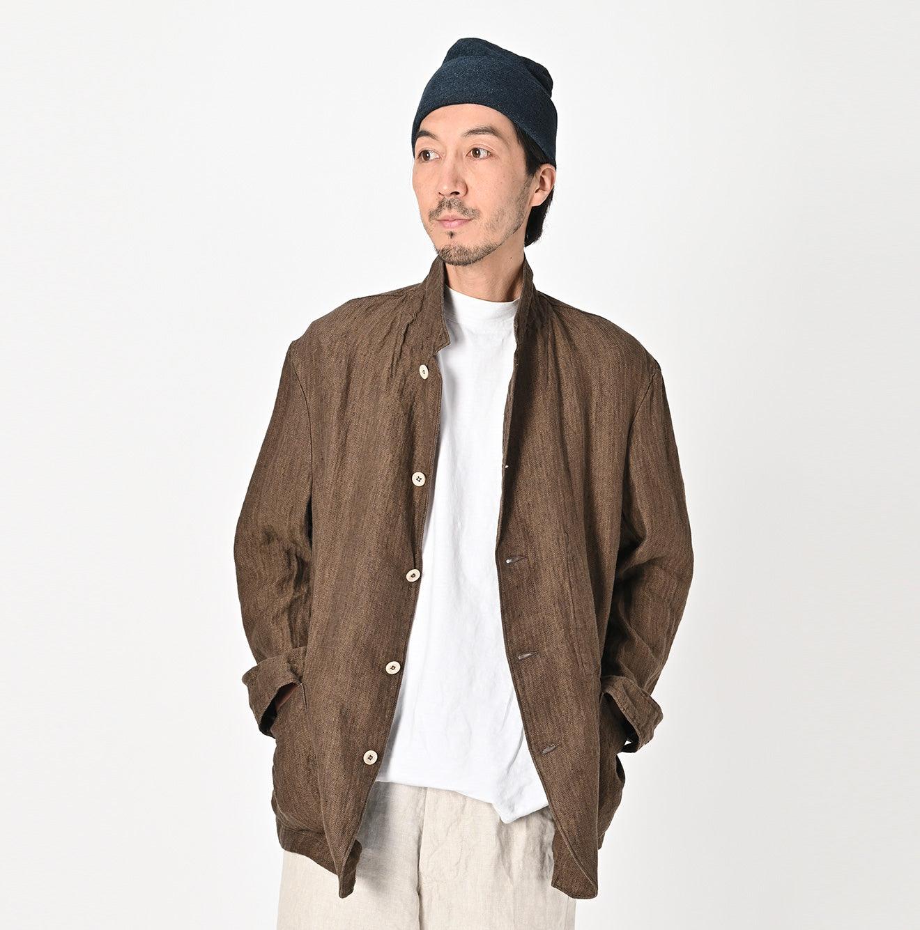 Indian Linen Herringbone Shirt Jakcet