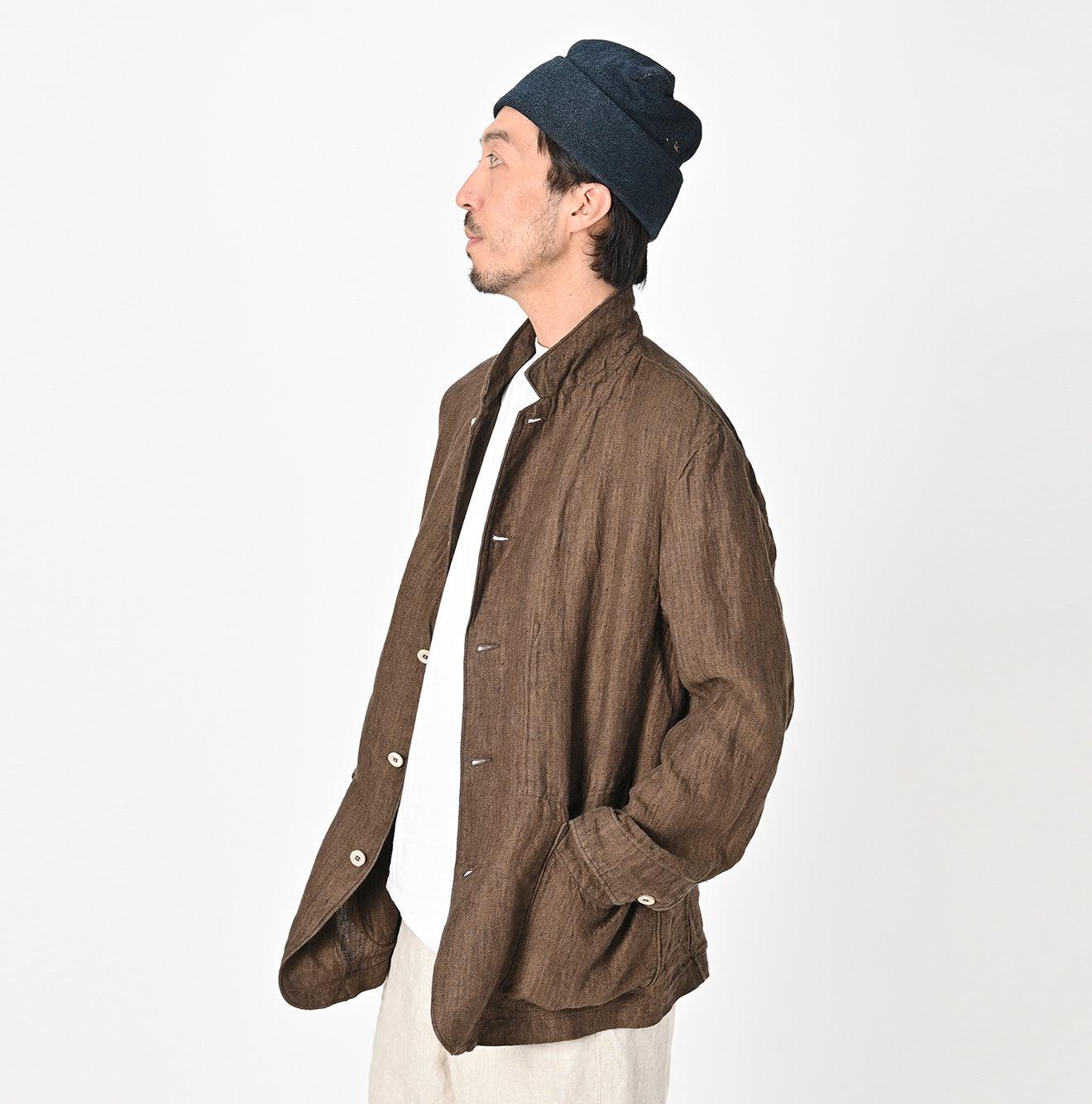 Indian Linen Herringbone Shirt Jakcet
