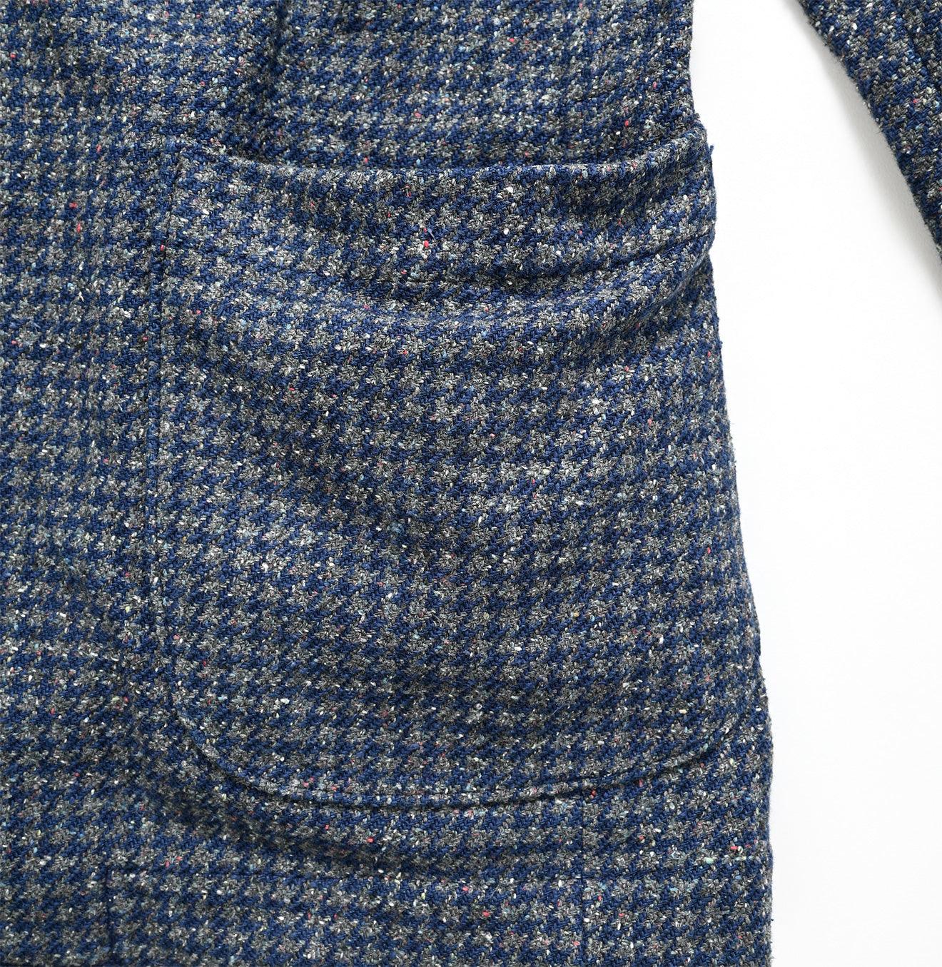 Indigo Cotton Tweed Ranch Jacket Men