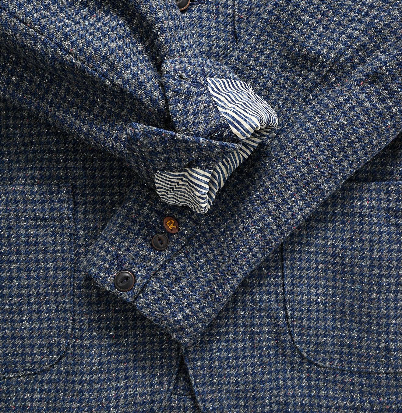 Indigo Cotton Tweed Ranch Jacket Men