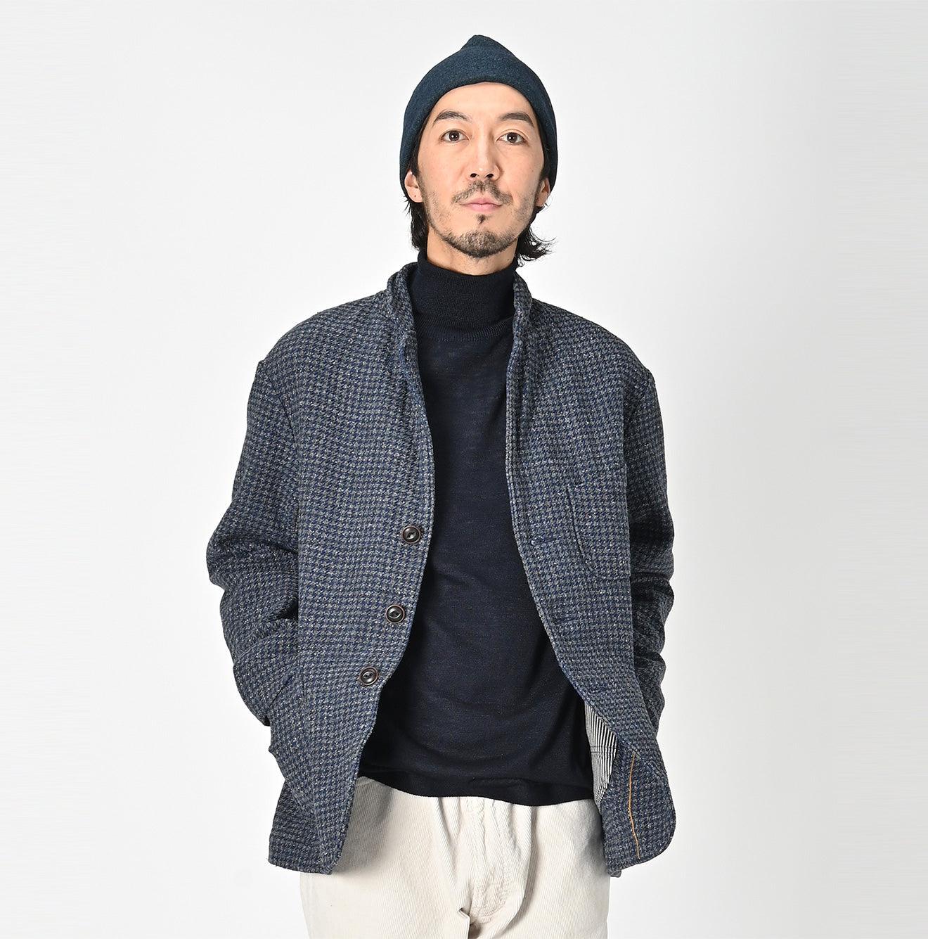Indigo Cotton Tweed Ranch Jacket Men