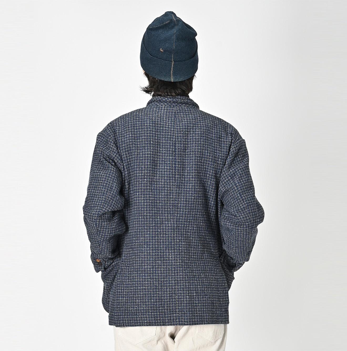 Indigo Cotton Tweed Ranch Jacket Men