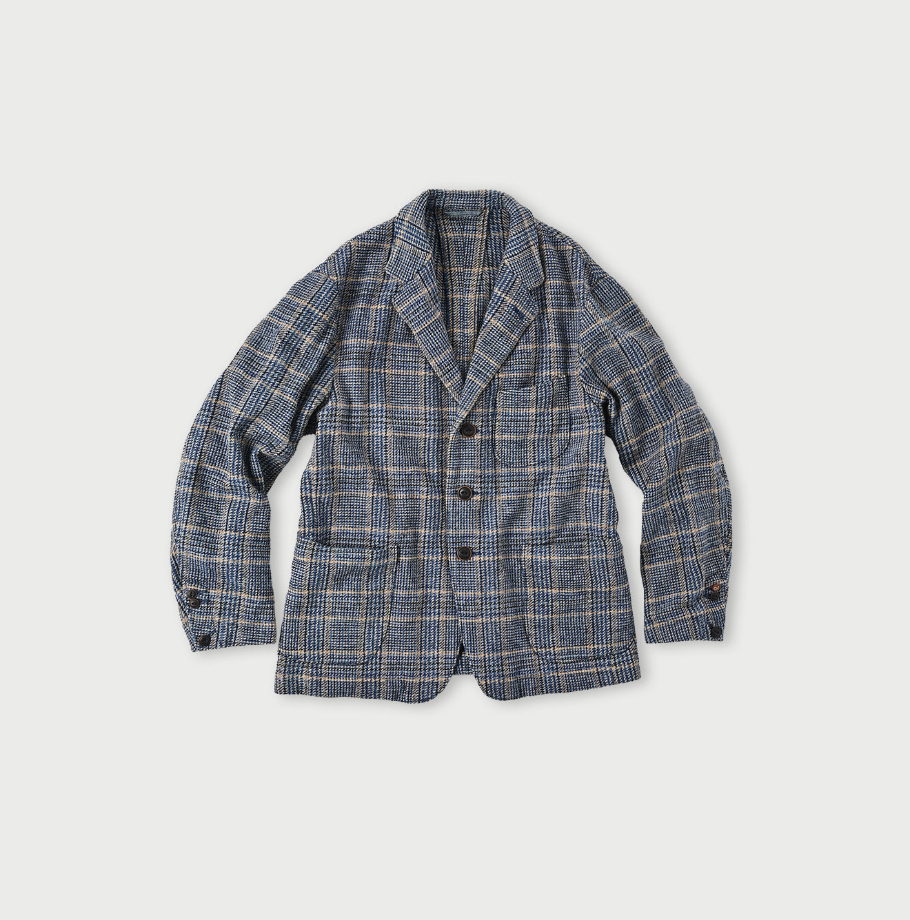 Indigo Cotton Tweed Miyuki Jacket Men – 45R Global