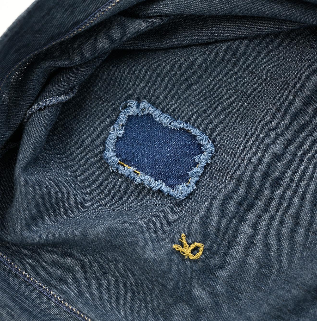 Indigo 45 Star Square T-shirt Distressed