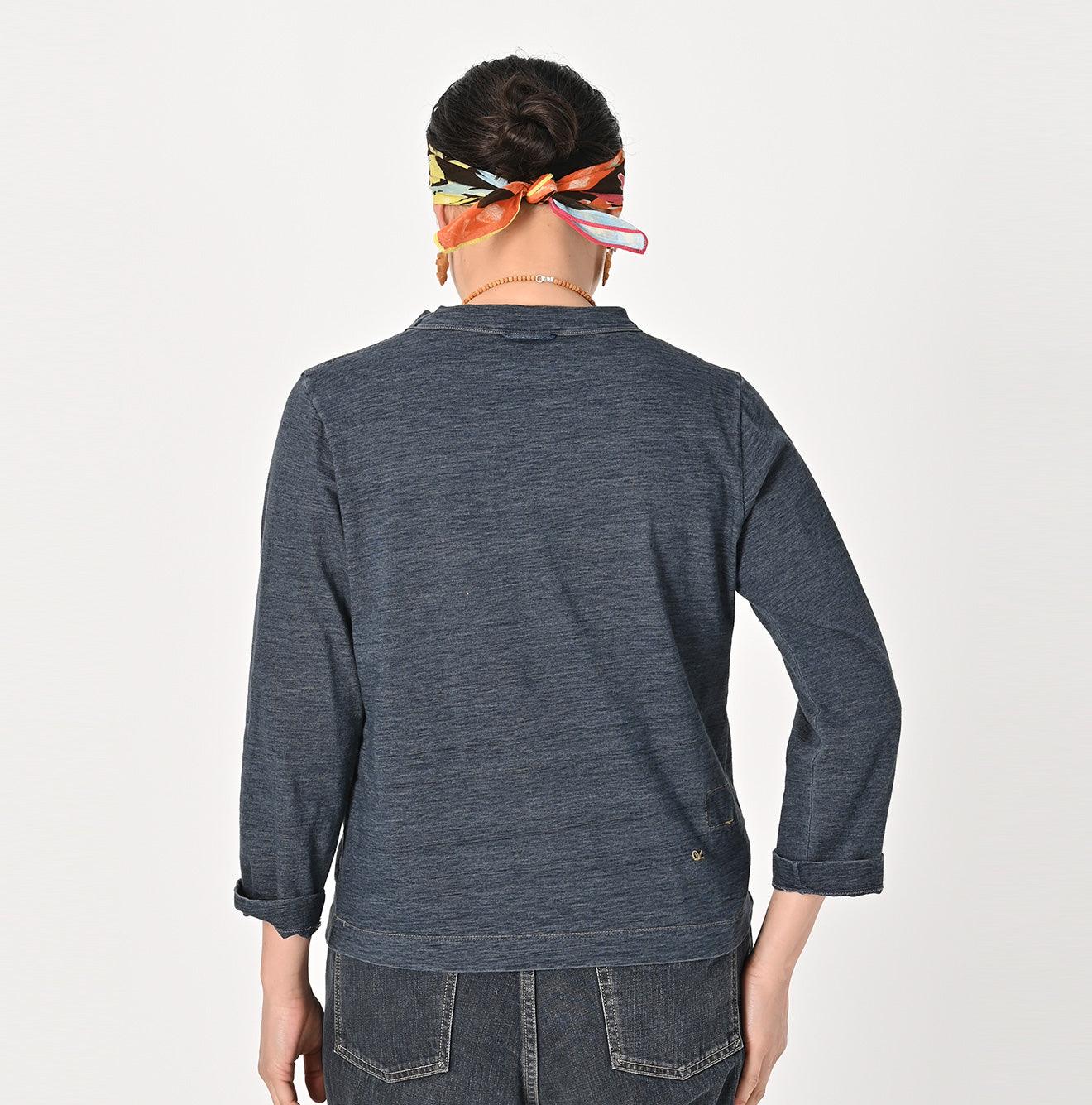 Indigo 45 Star Square T-shirt Distressed