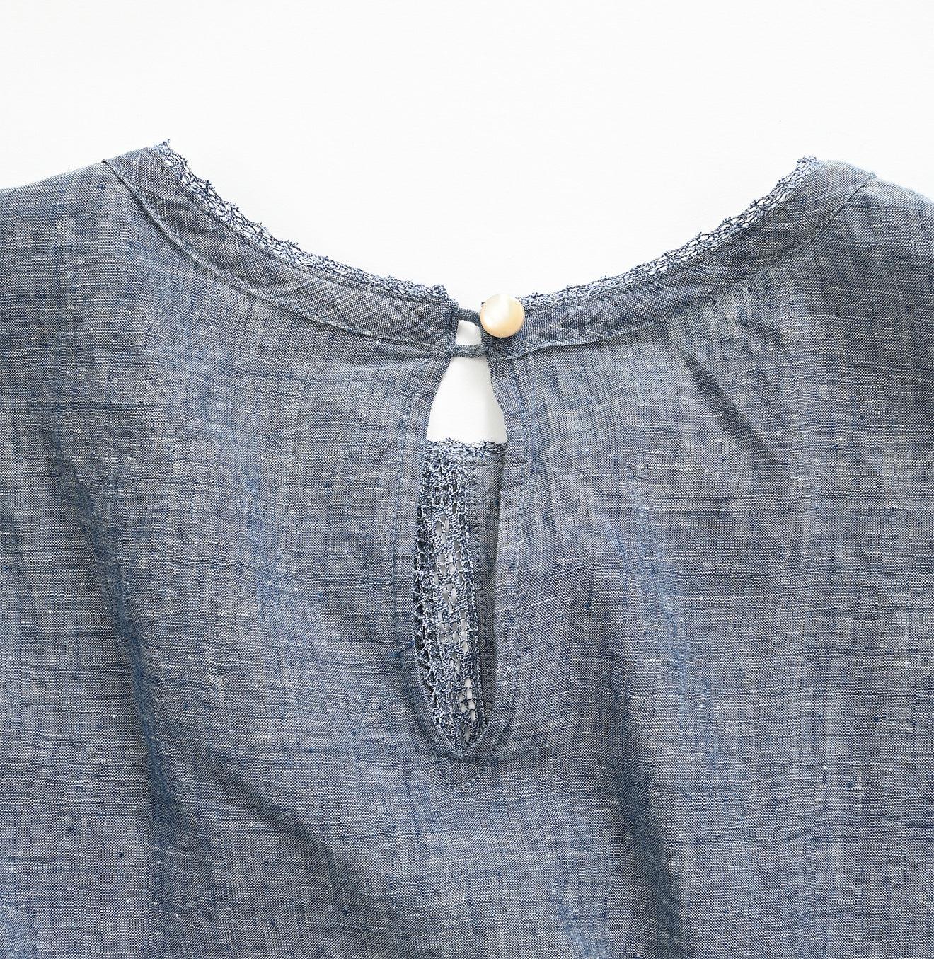Ai Indigo Khadi Lace de T-shirt