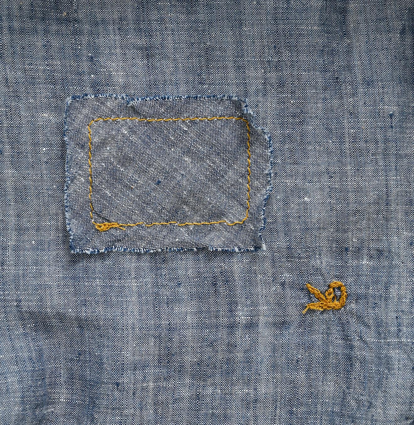 Ai Indigo Khadi Lace de T-shirt