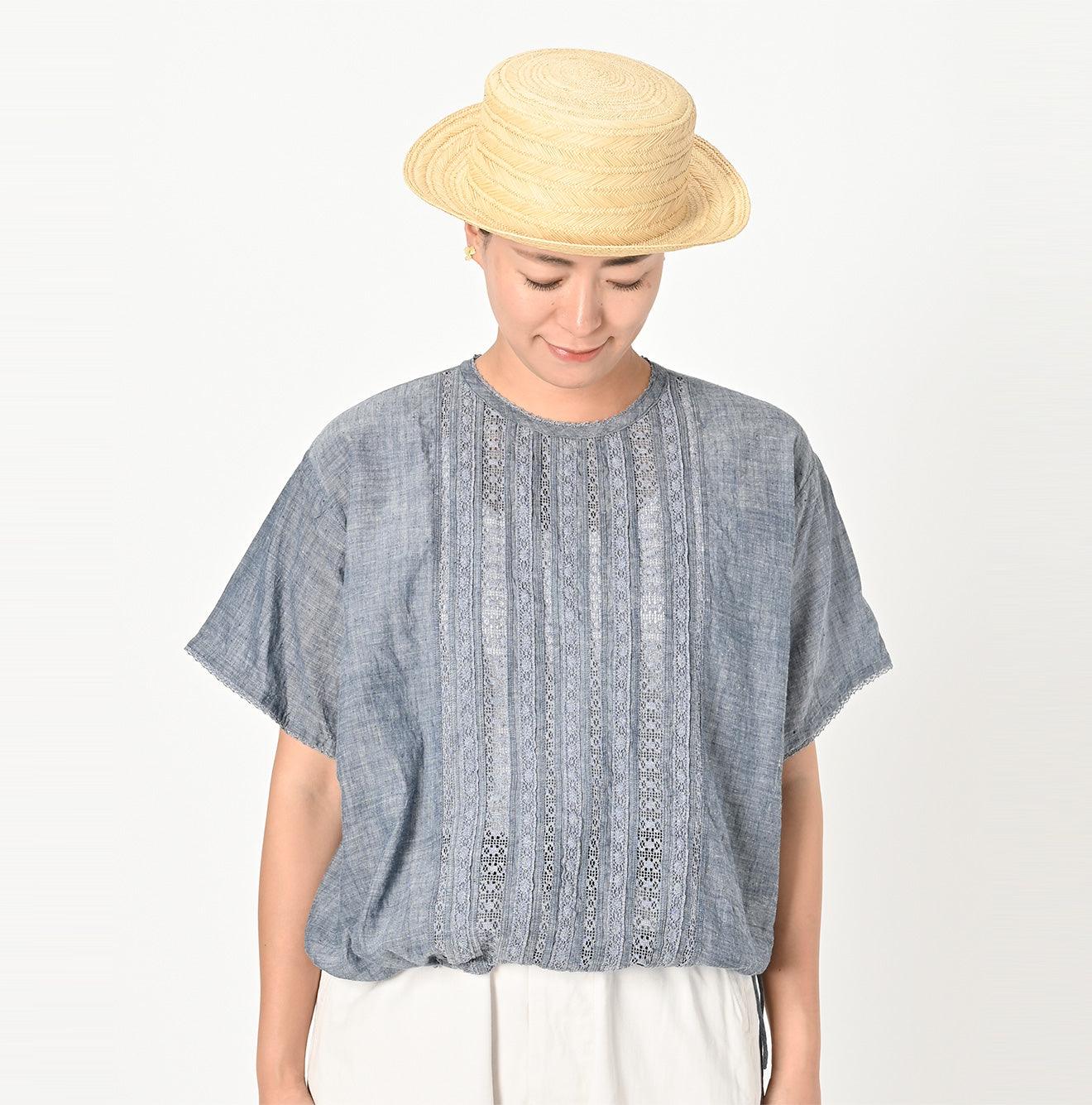 Ai Indigo Khadi Lace de T-shirt