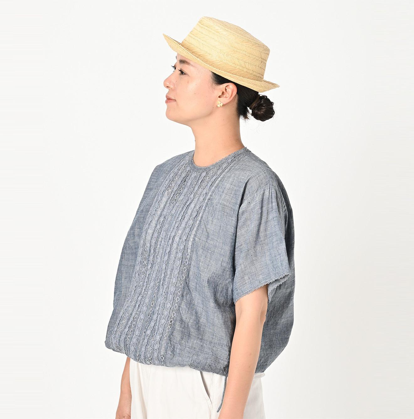 Ai Indigo Khadi Lace de T-shirt