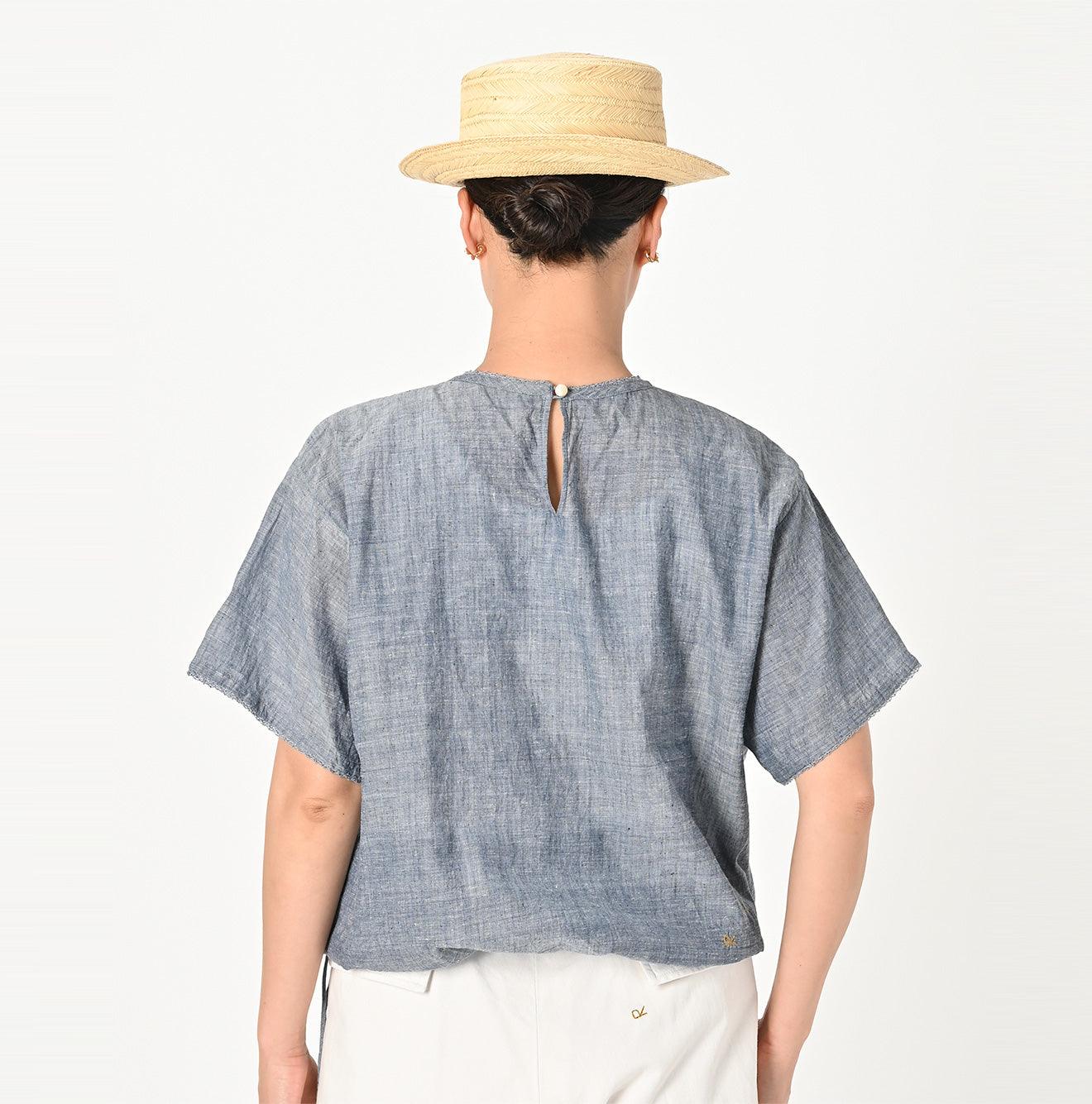 Ai Indigo Khadi Lace de T-shirt