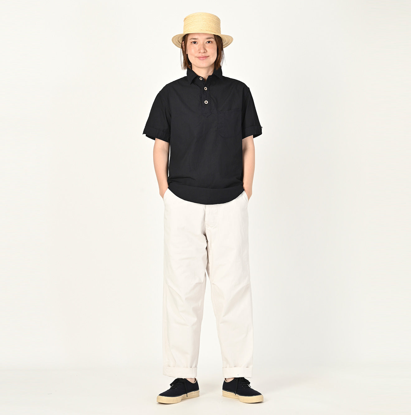 Indigo Damp 908 Short Sleeve Loafer Pullover Shirt