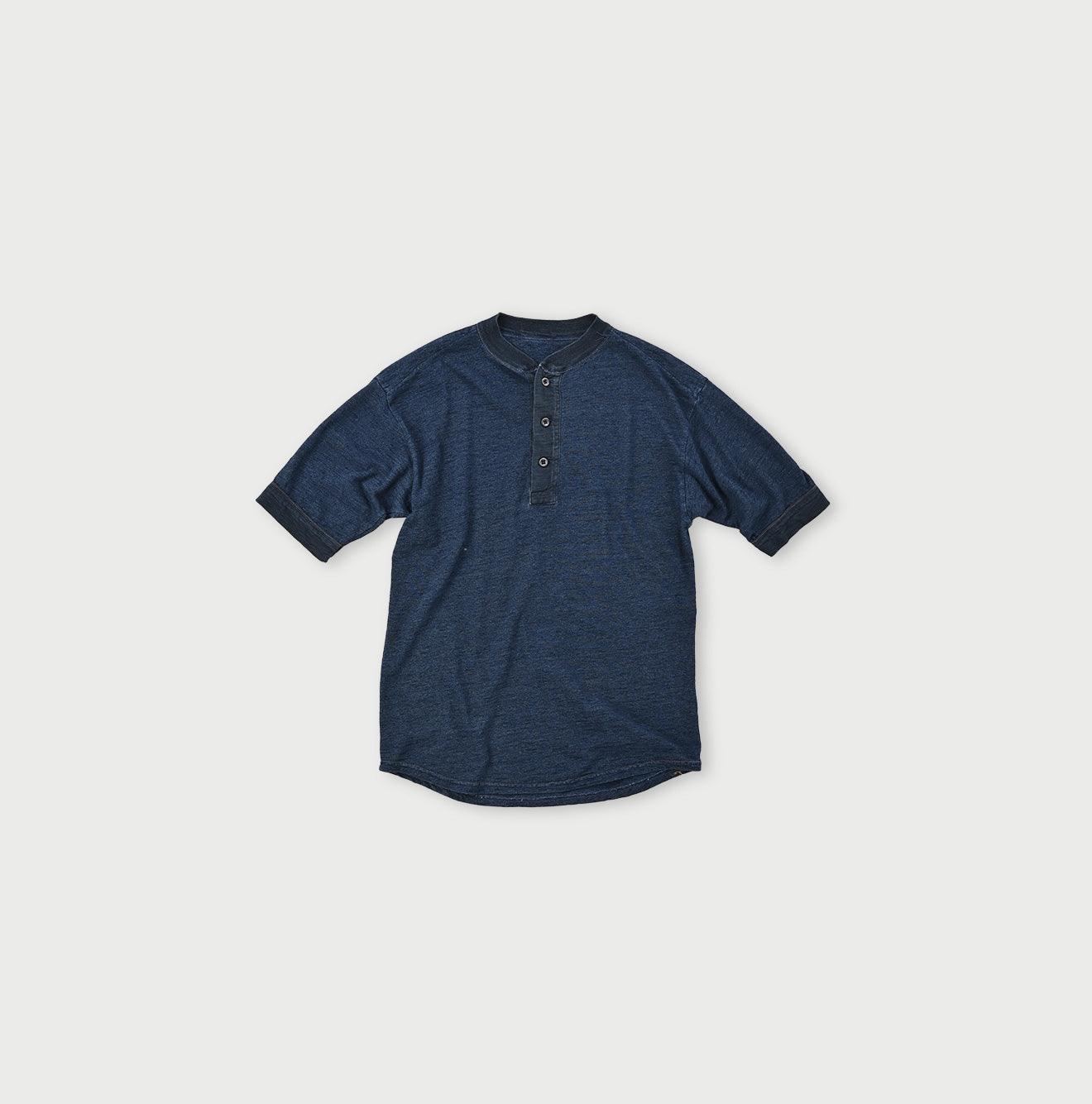 Indigo 908 Henley Short Sleeve T-shirt Distressed