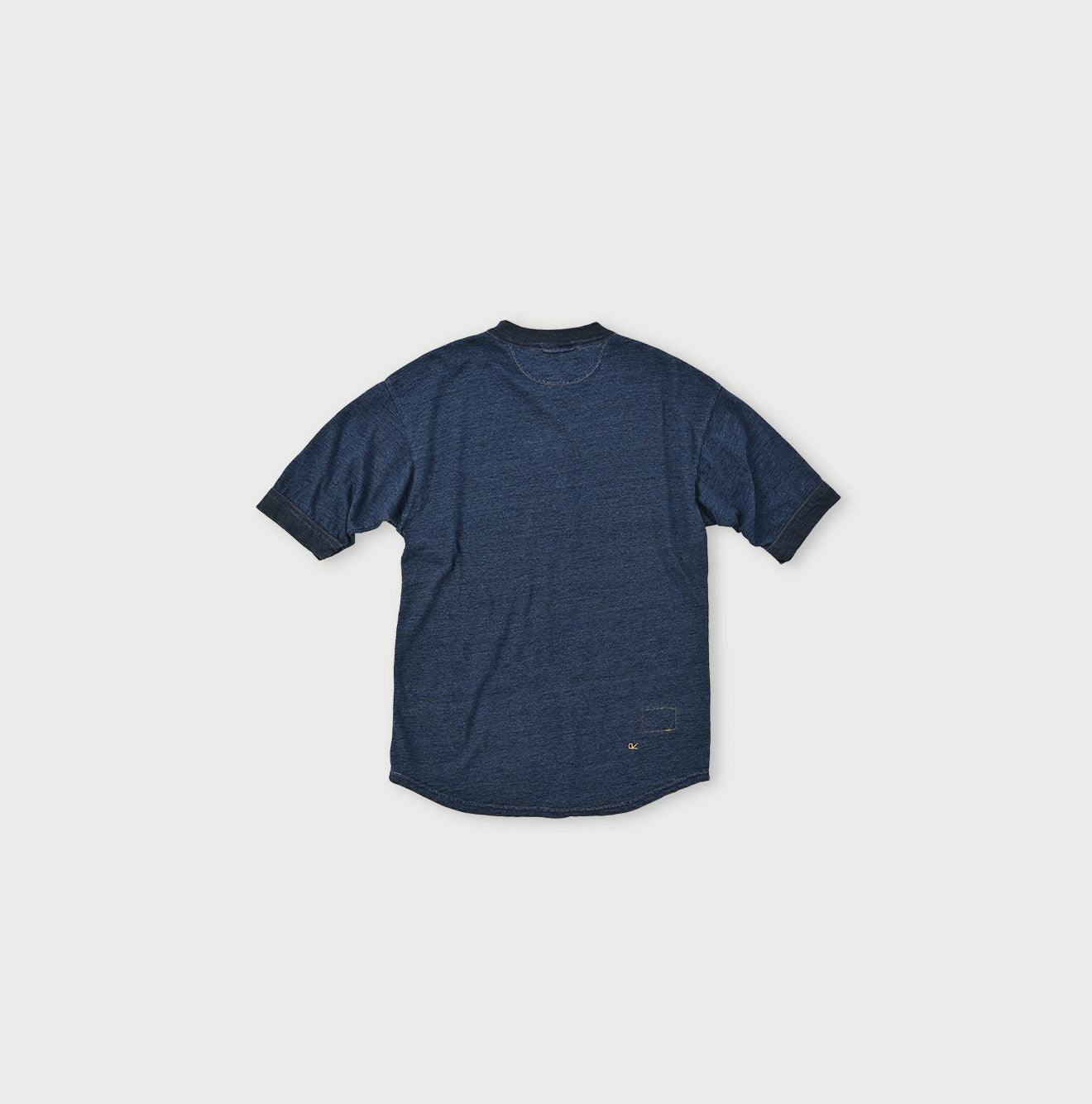 Indigo 908 Henley Short Sleeve T-shirt Distressed