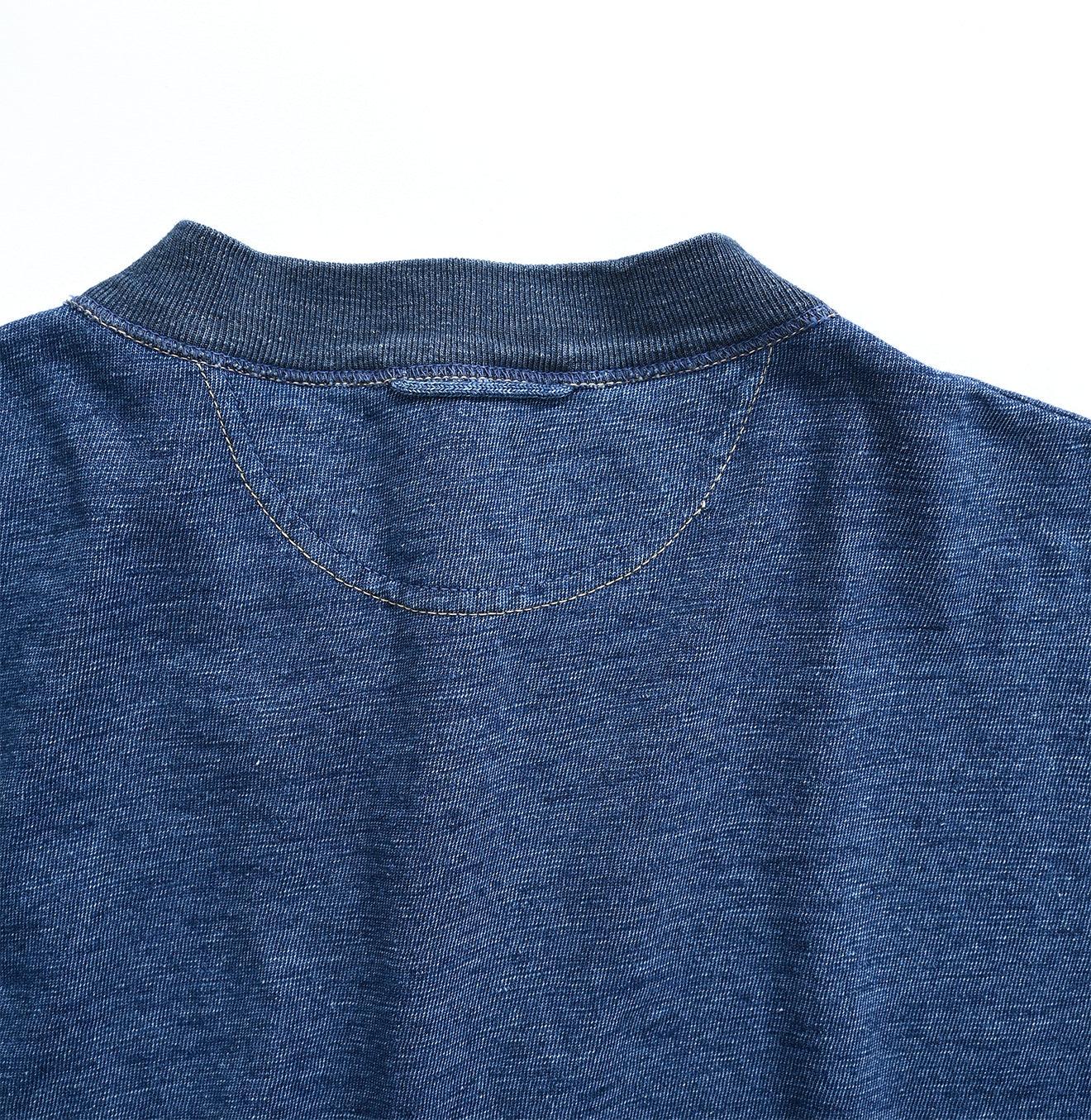 Indigo 908 Henley Short Sleeve T-shirt Distressed