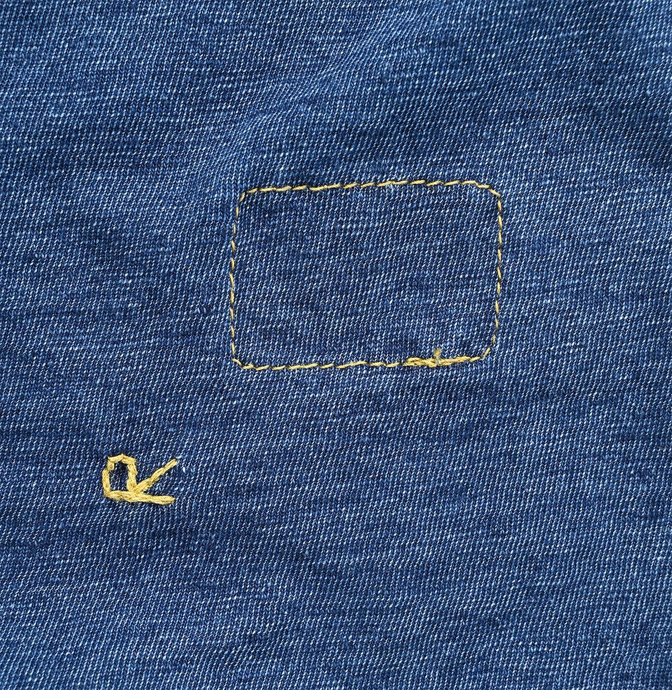 Indigo 908 Henley Short Sleeve T-shirt Distressed