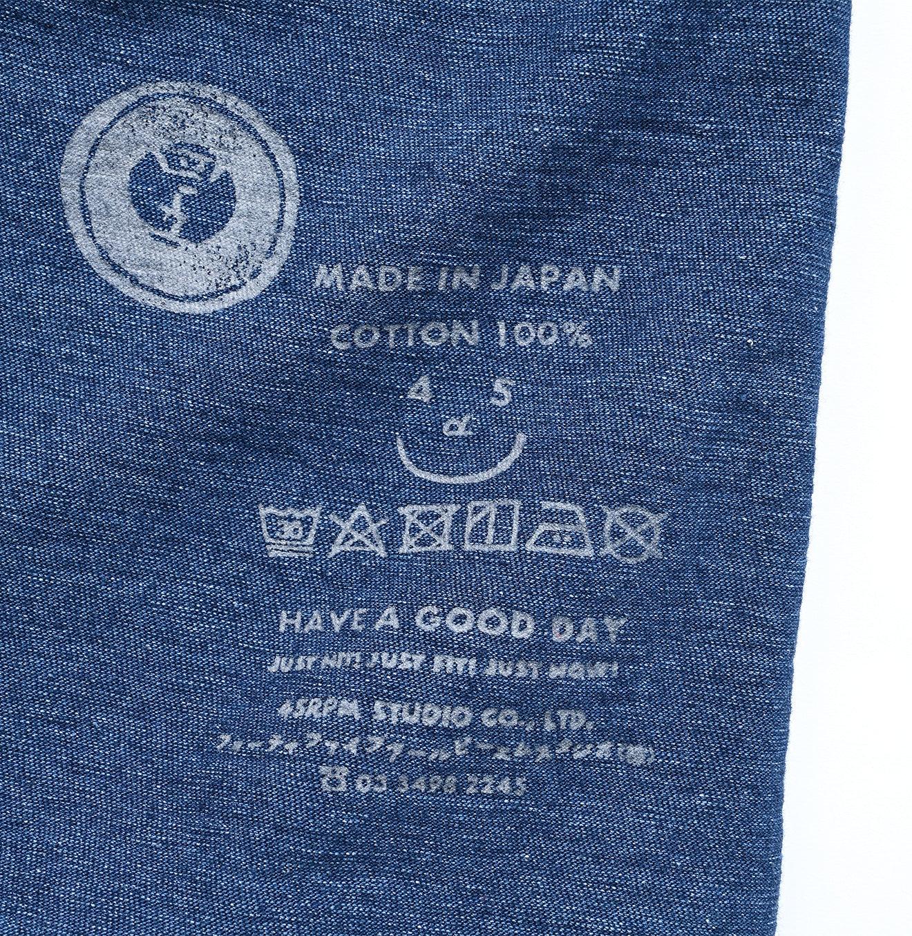 Indigo 908 Henley Short Sleeve T-shirt Distressed