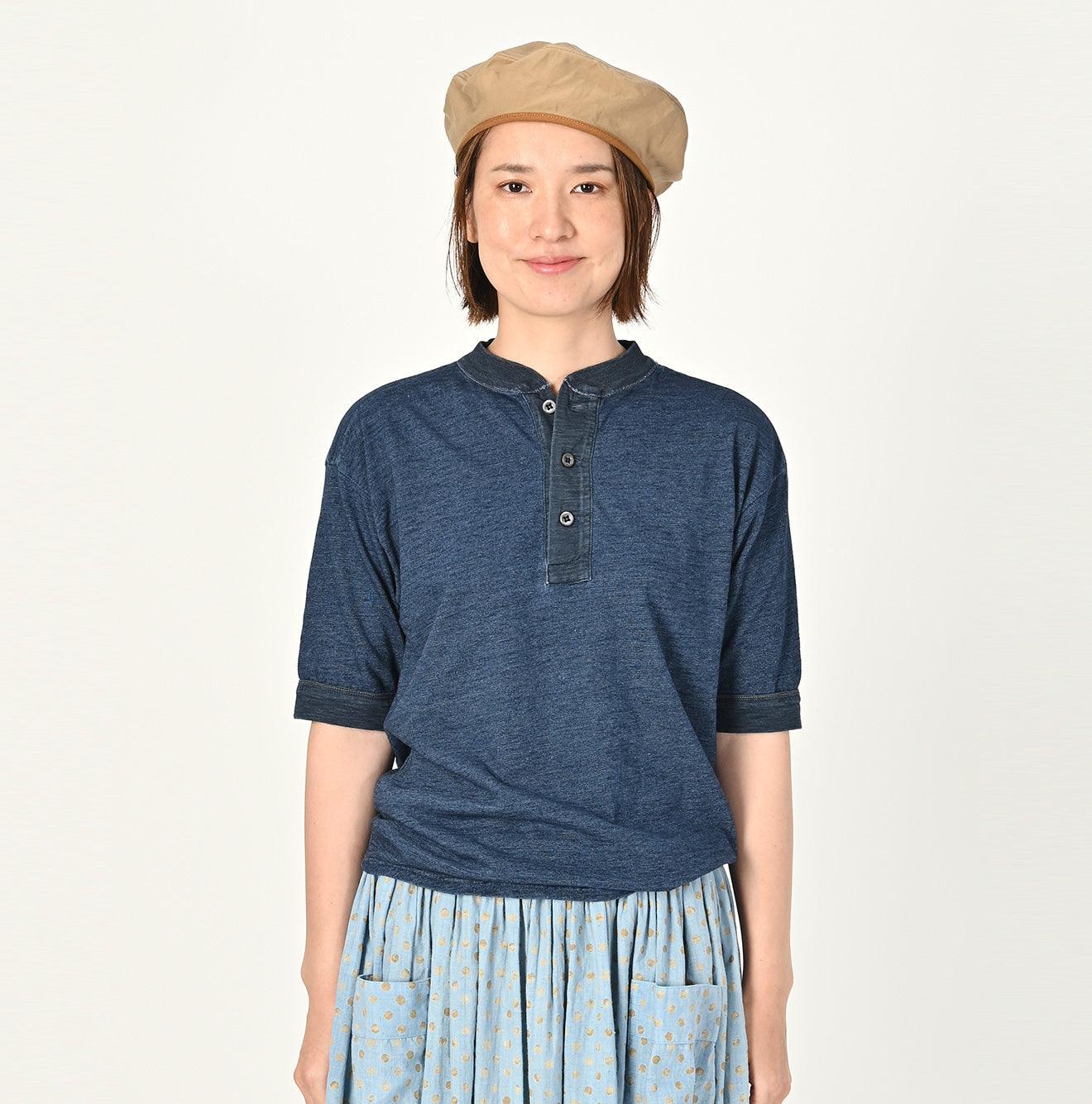 Indigo 908 Henley Short Sleeve T-shirt Distressed