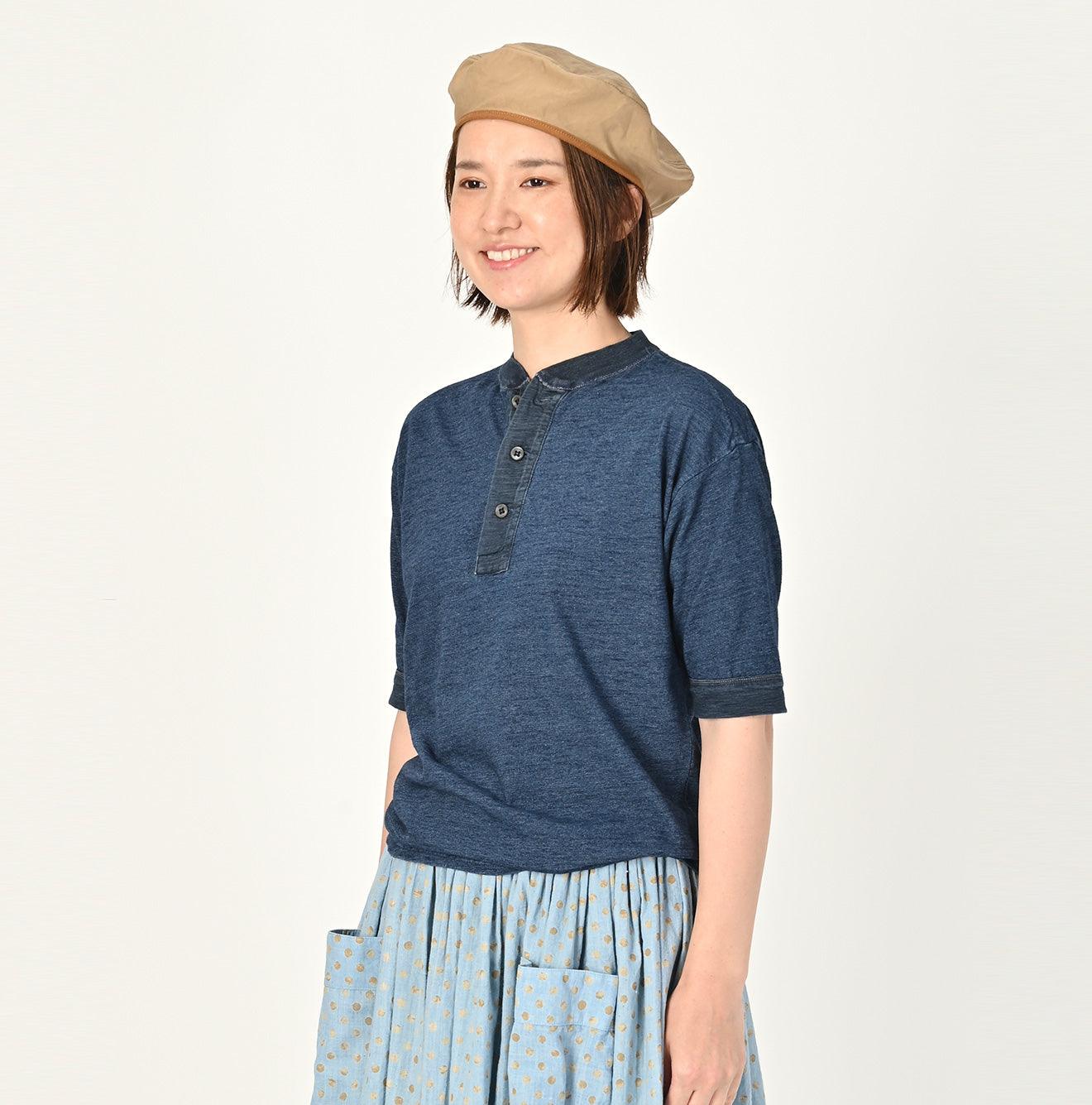 Indigo 908 Henley Short Sleeve T-shirt Distressed
