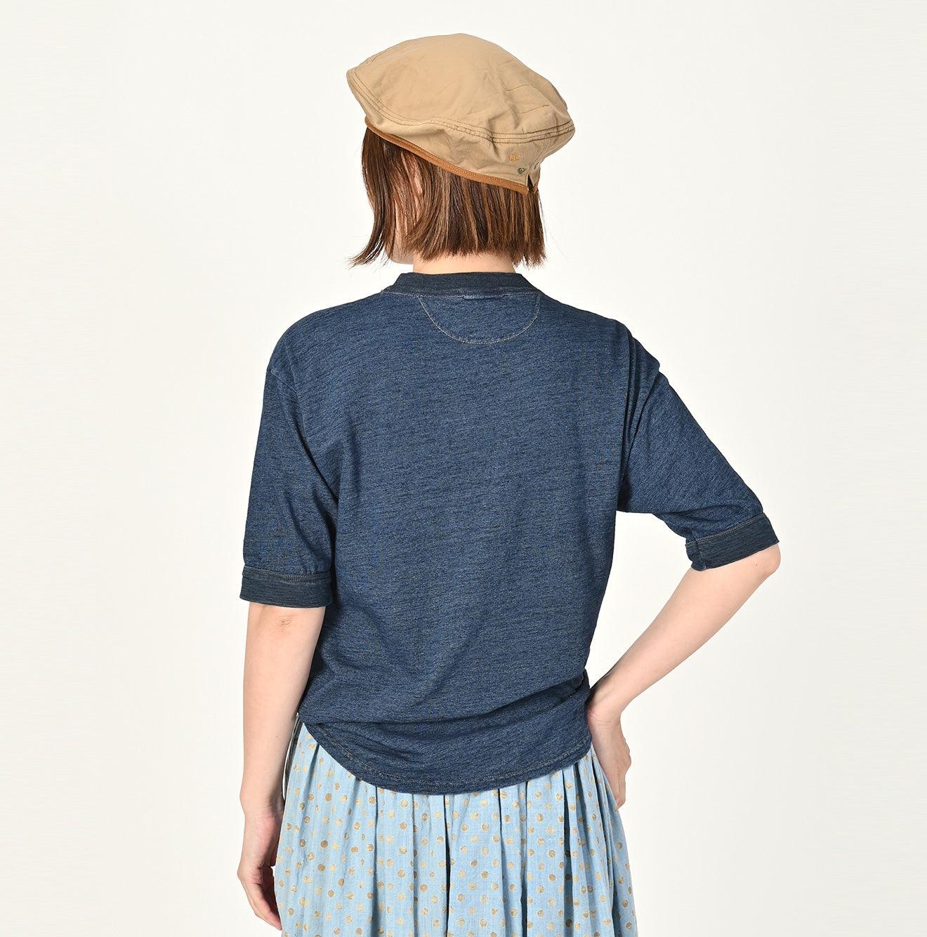 Indigo 908 Henley Short Sleeve T-shirt Distressed