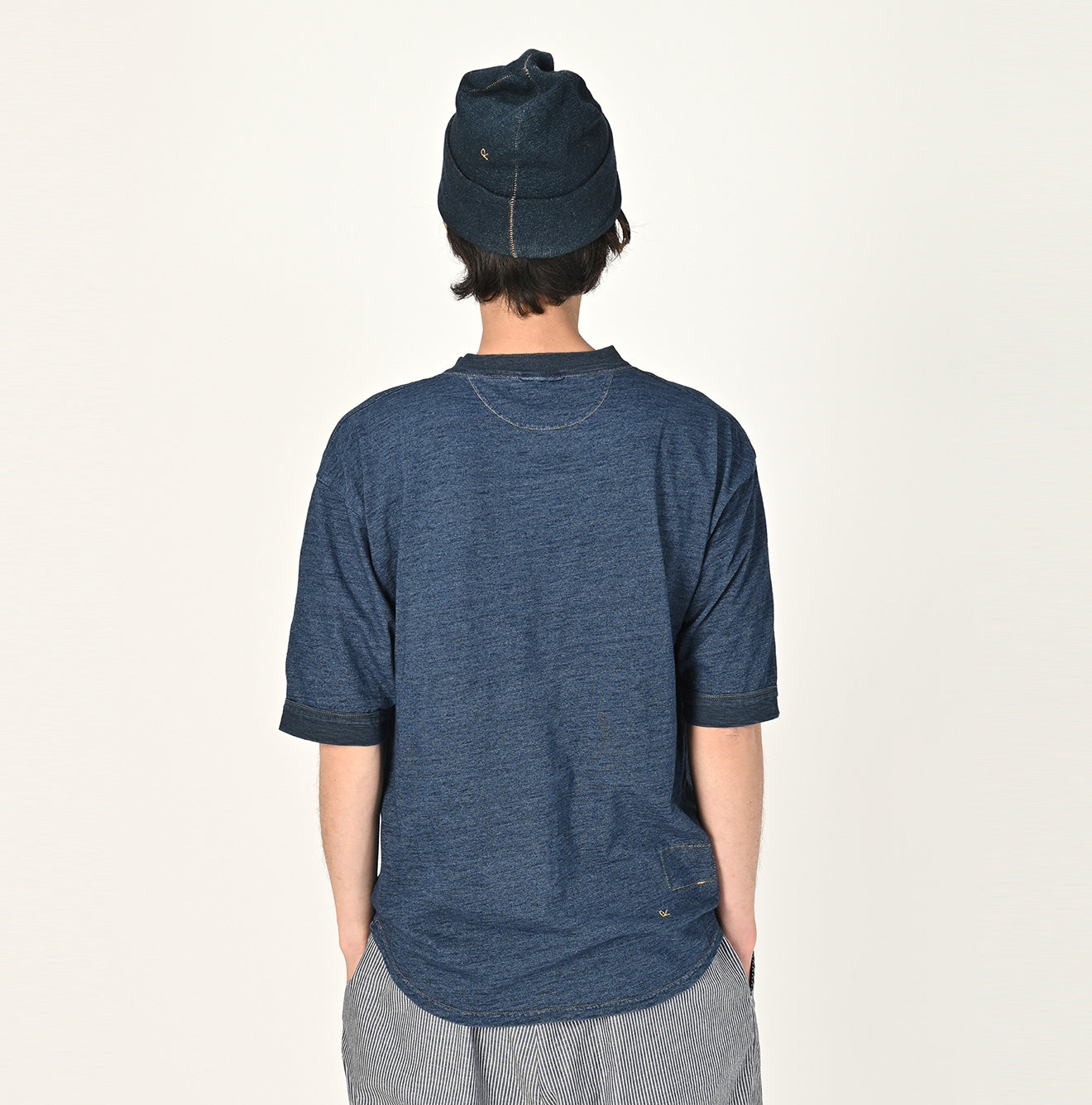 Indigo 908 Henley Short Sleeve T-shirt Distressed