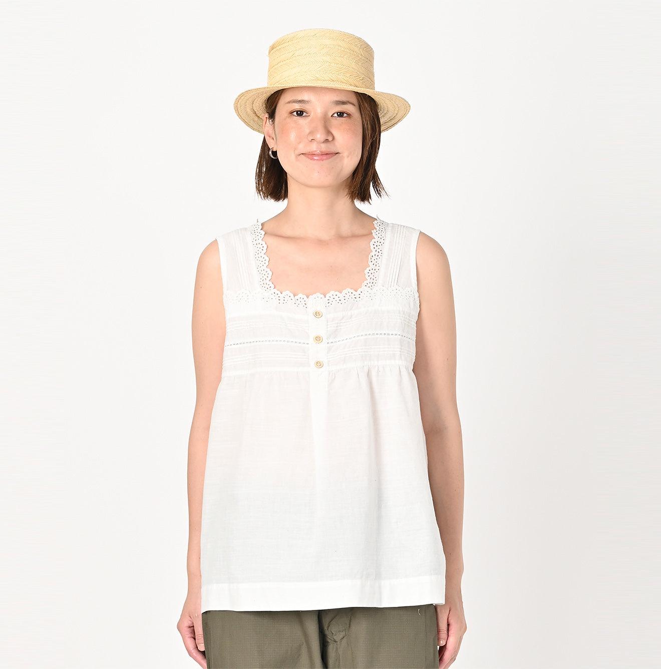 Khadi Lace de Sleeveless Top