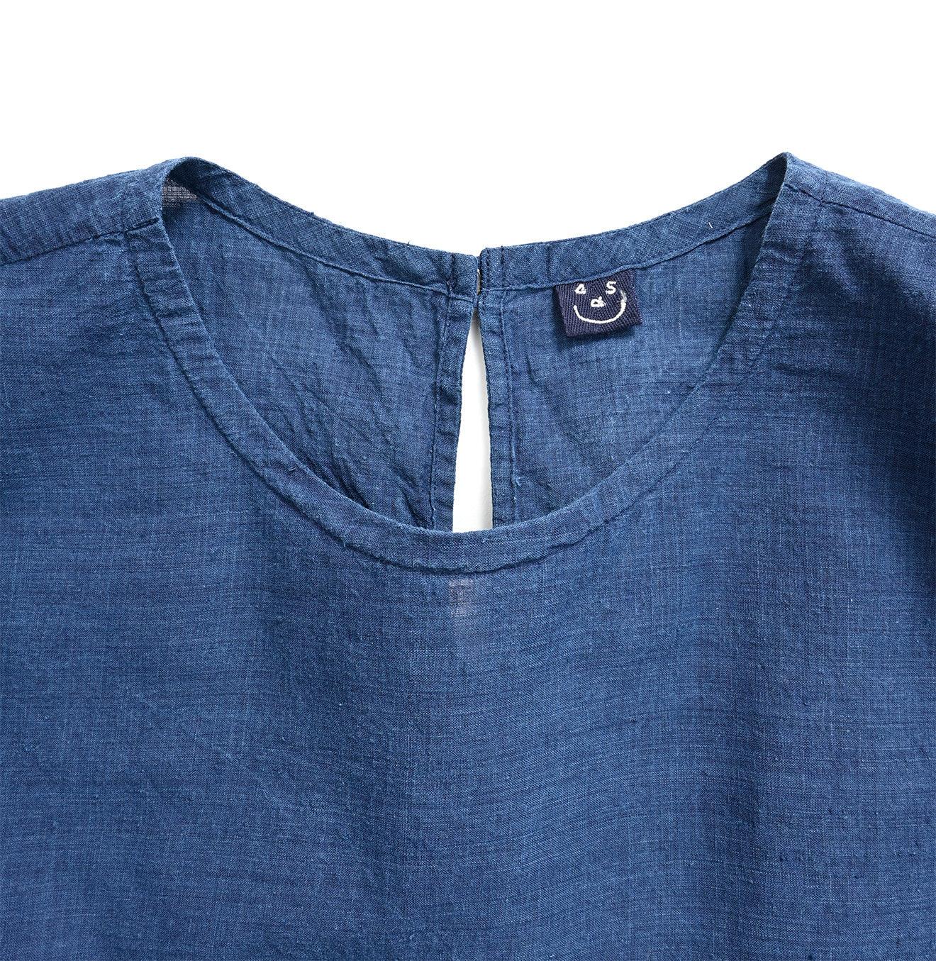 Ai Indigo Khadi Cutowrk de T-shirt
