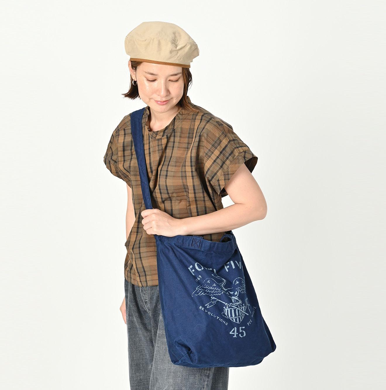 Indigo Okome Satin 45 Star Medium Tote