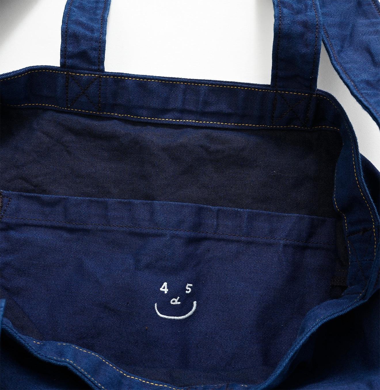 Indigo Okome Satin 45 Star Medium Tote