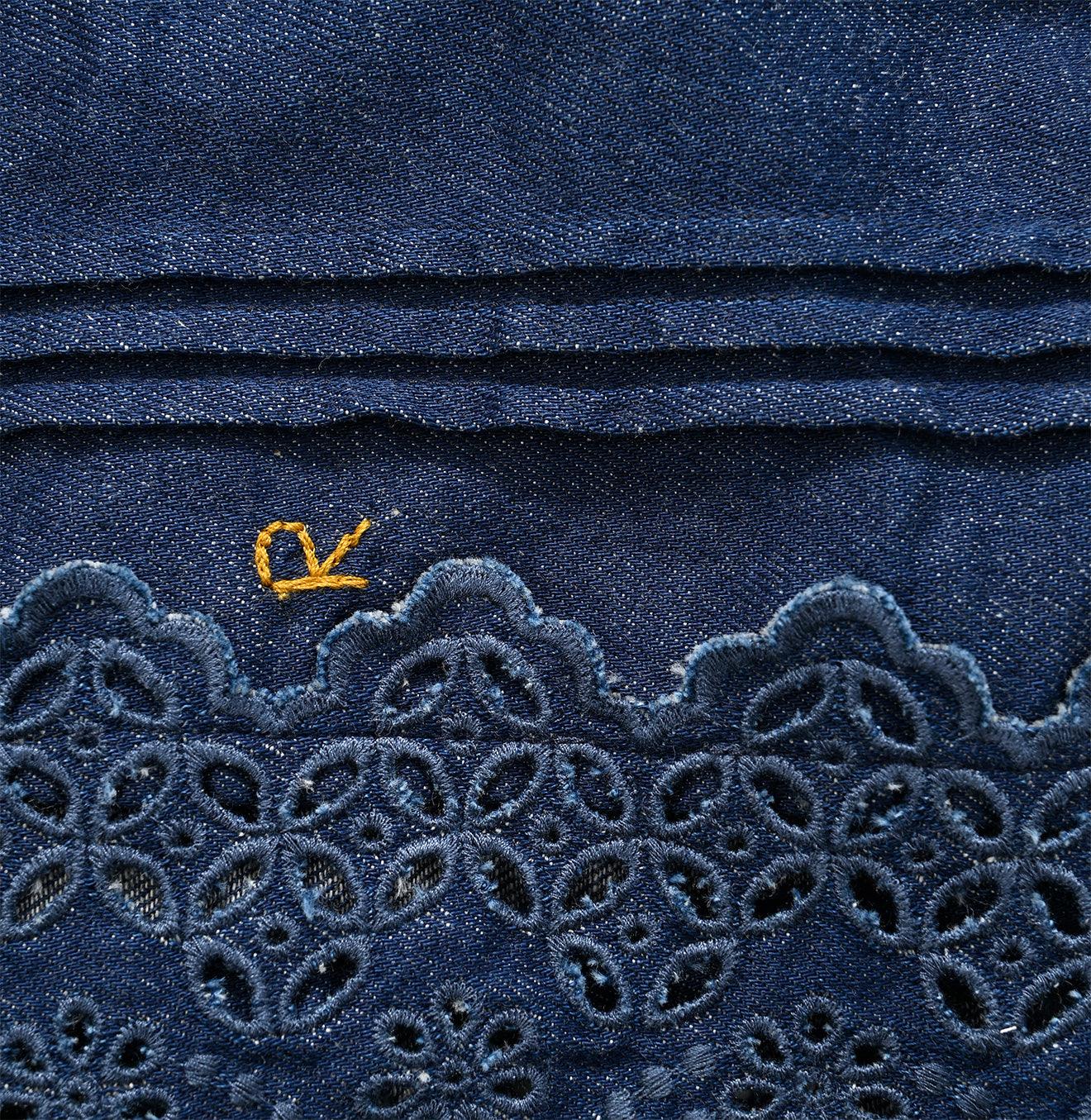 Shirt Denim Cutwork Blouse