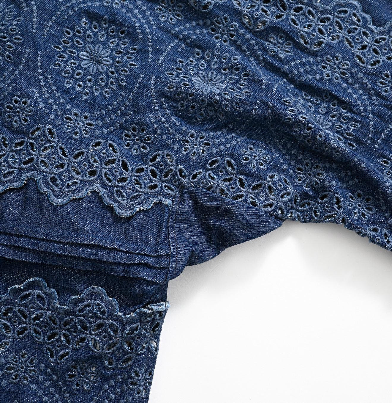 Shirt Denim Cutwork Blouse