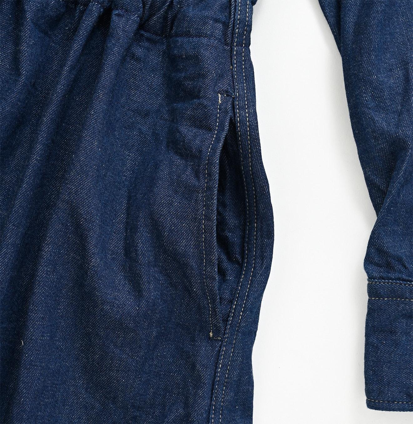Shirt Denim Cutwork Frilled Dress