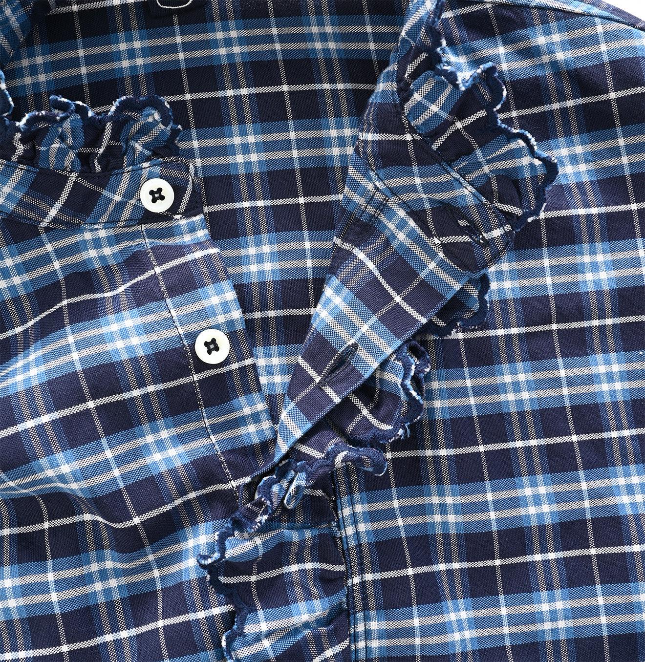 Light Oxford Cutworkd Pullover Shirt