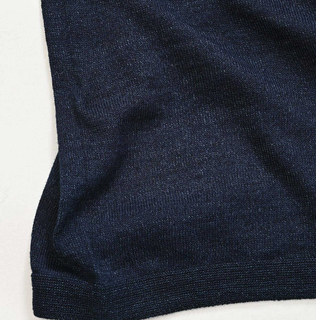 Indigo Super Gauze Wholegarment 908 Turtleneck