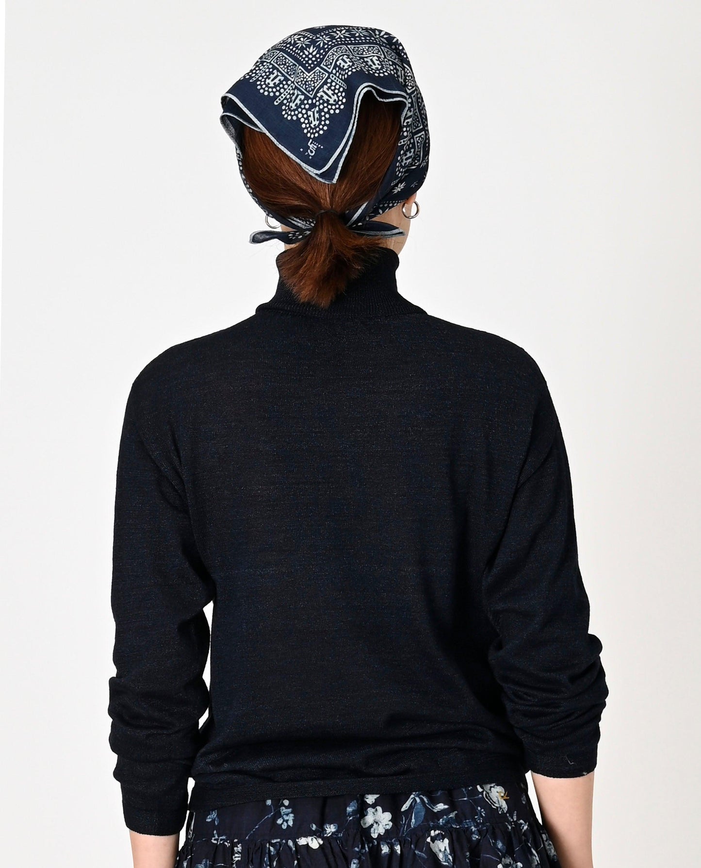 Indigo Super Gauze Wholegarment 908 Turtleneck