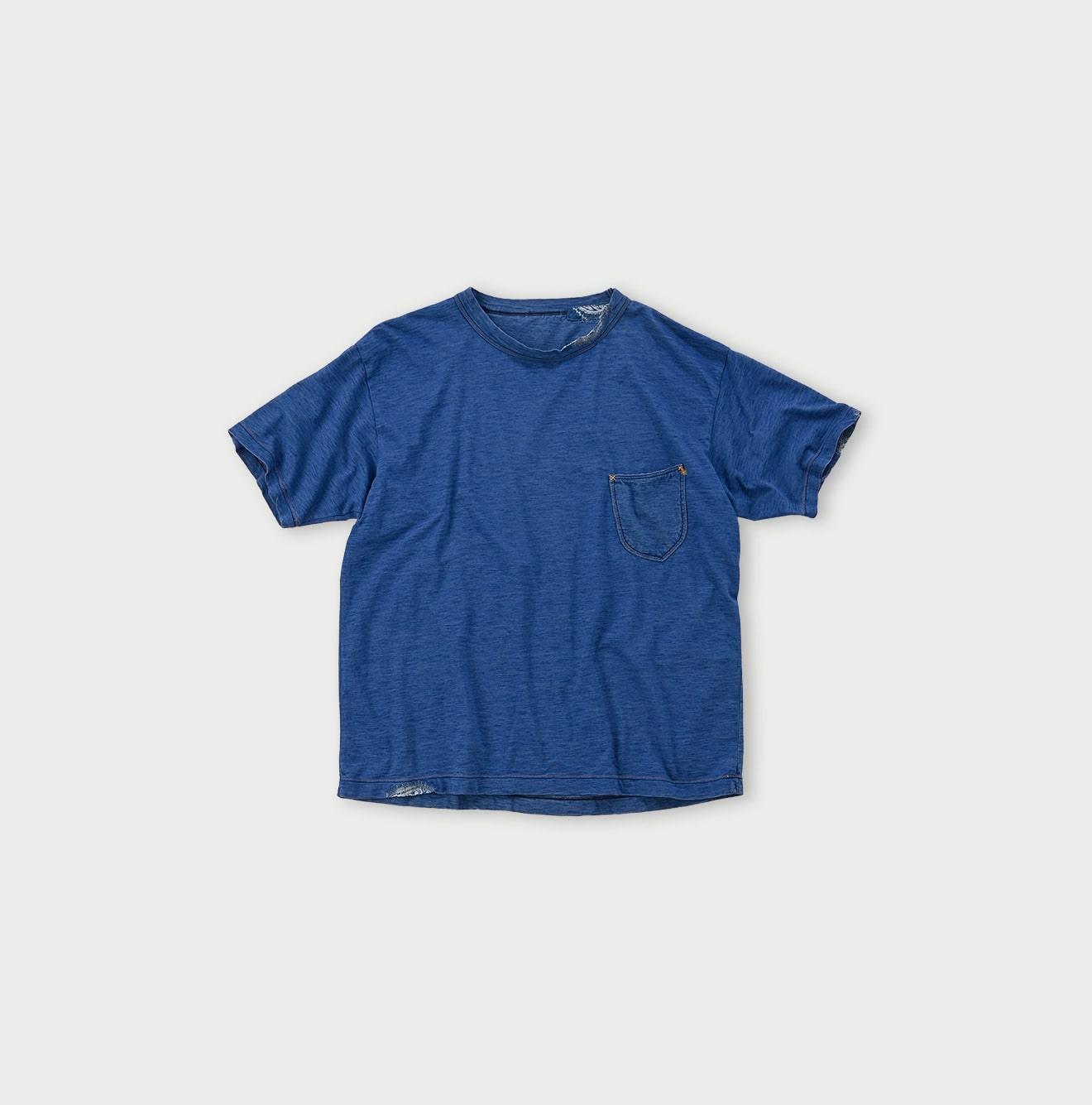 Futatabi Indigo Tenjiku 908 Bandana-mended Ocean T-shirt