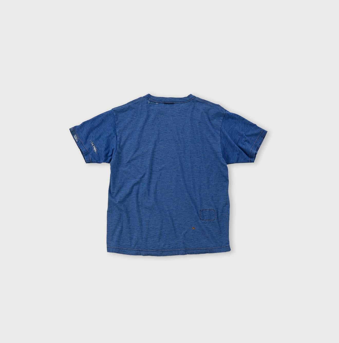 Futatabi Indigo Tenjiku 908 Bandana-mended Ocean T-shirt