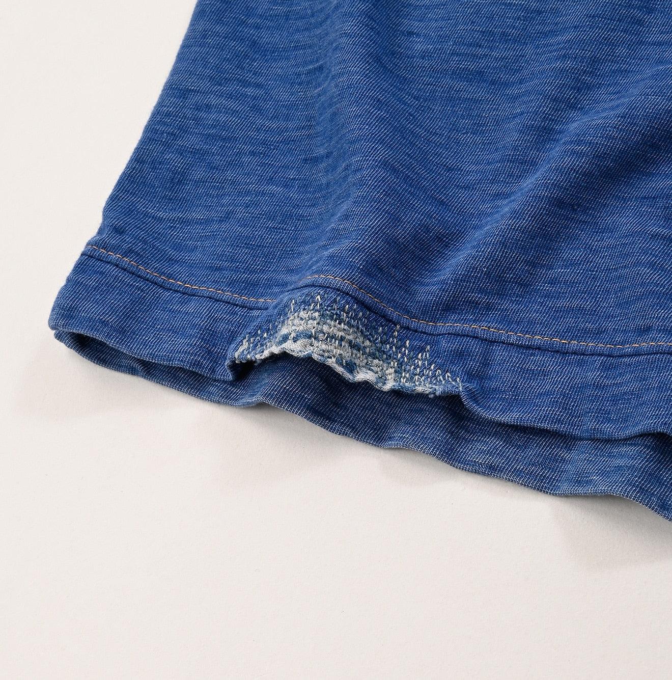 Futatabi Indigo Tenjiku 908 Bandana-mended Ocean T-shirt