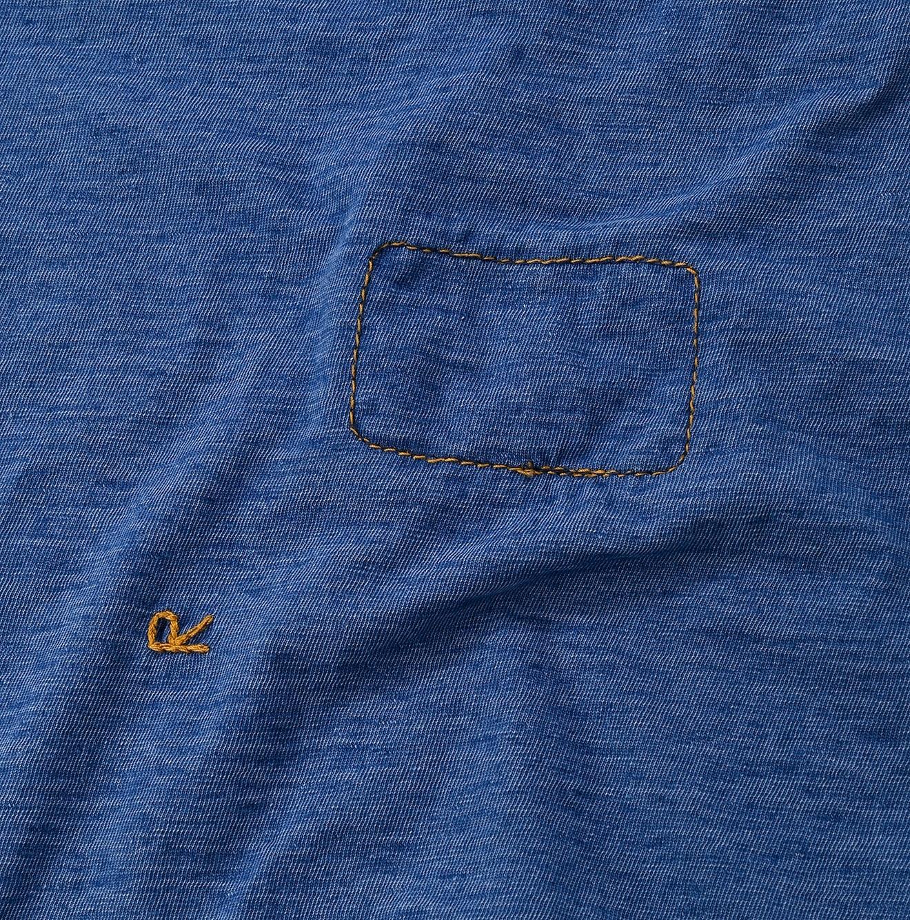 Futatabi Indigo Tenjiku 908 Bandana-mended Ocean T-shirt
