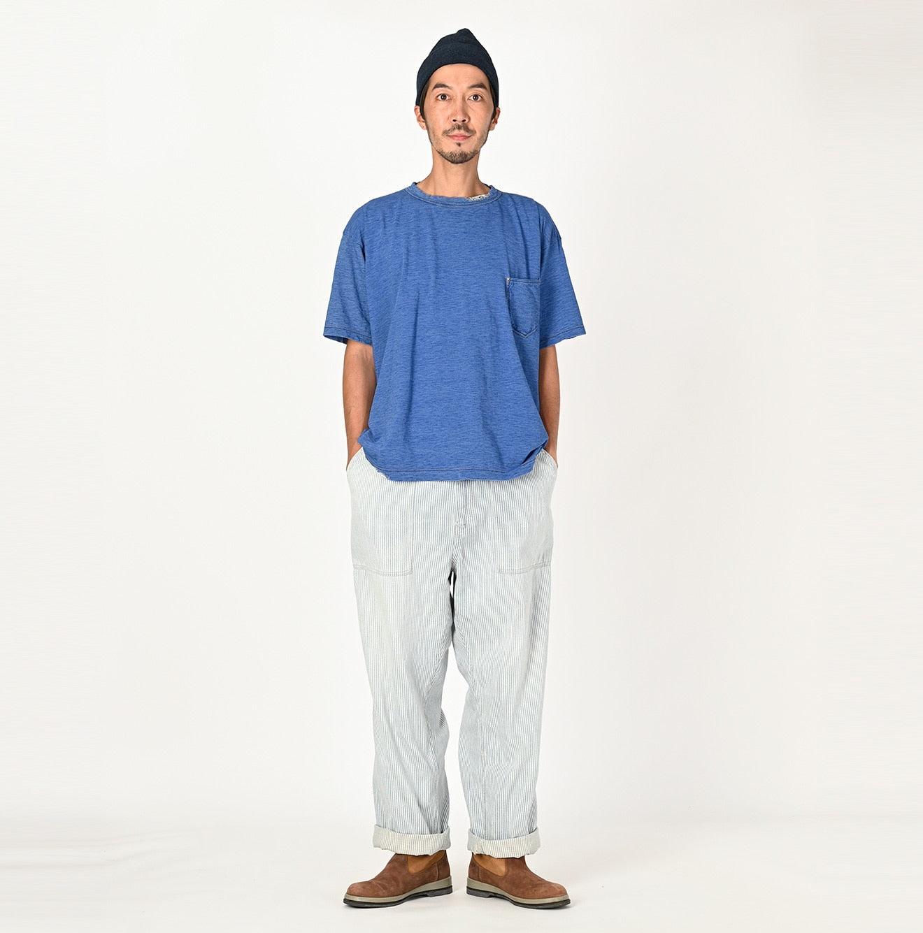Futatabi Indigo Tenjiku 908 Bandana-mended Ocean T-shirt