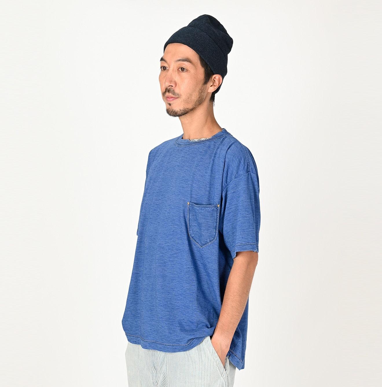 Futatabi Indigo Tenjiku 908 Bandana-mended Ocean T-shirt
