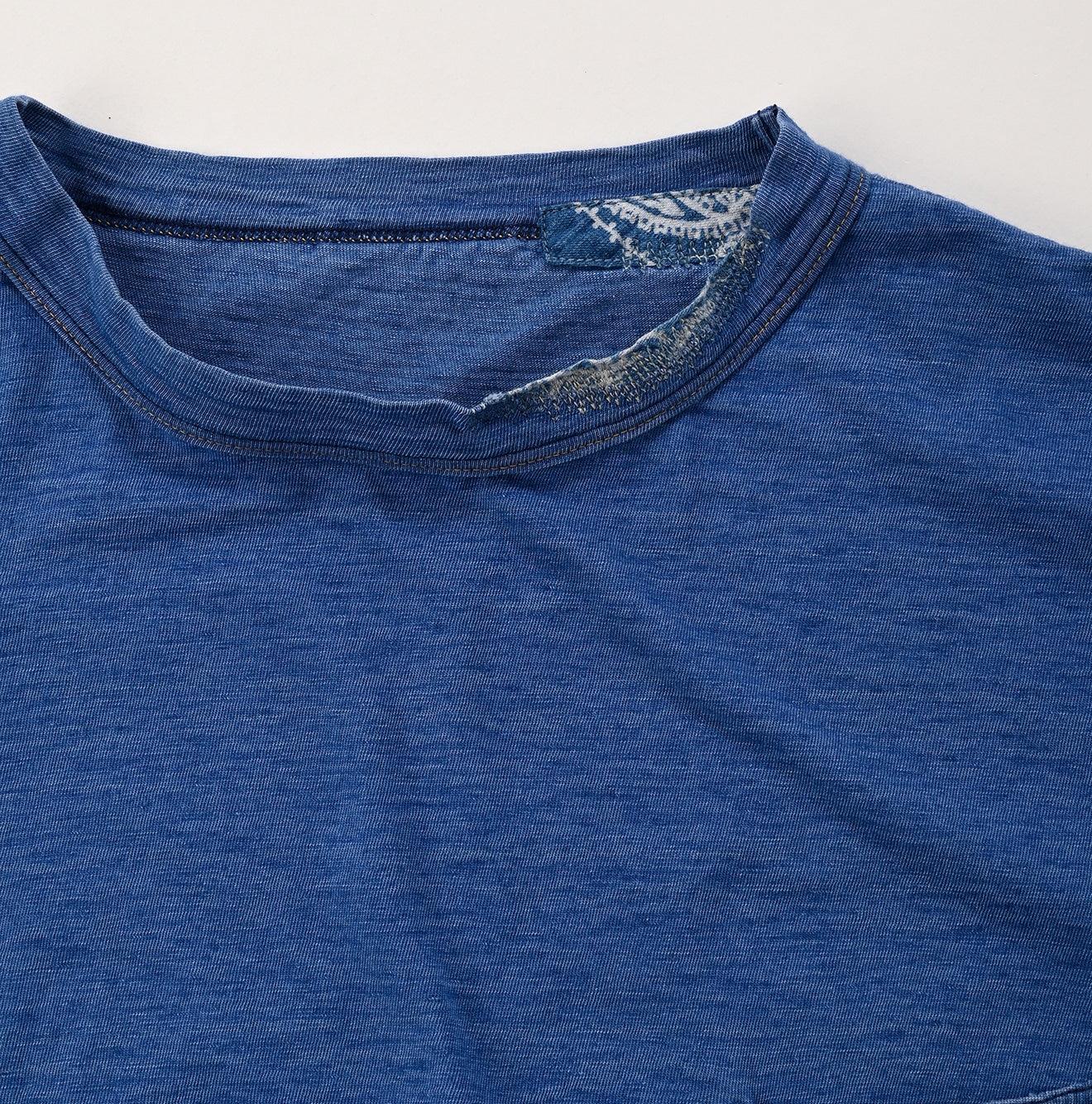Futatabi Indigo Tenjiku 908 Bandana-mended Ocean T-shirt