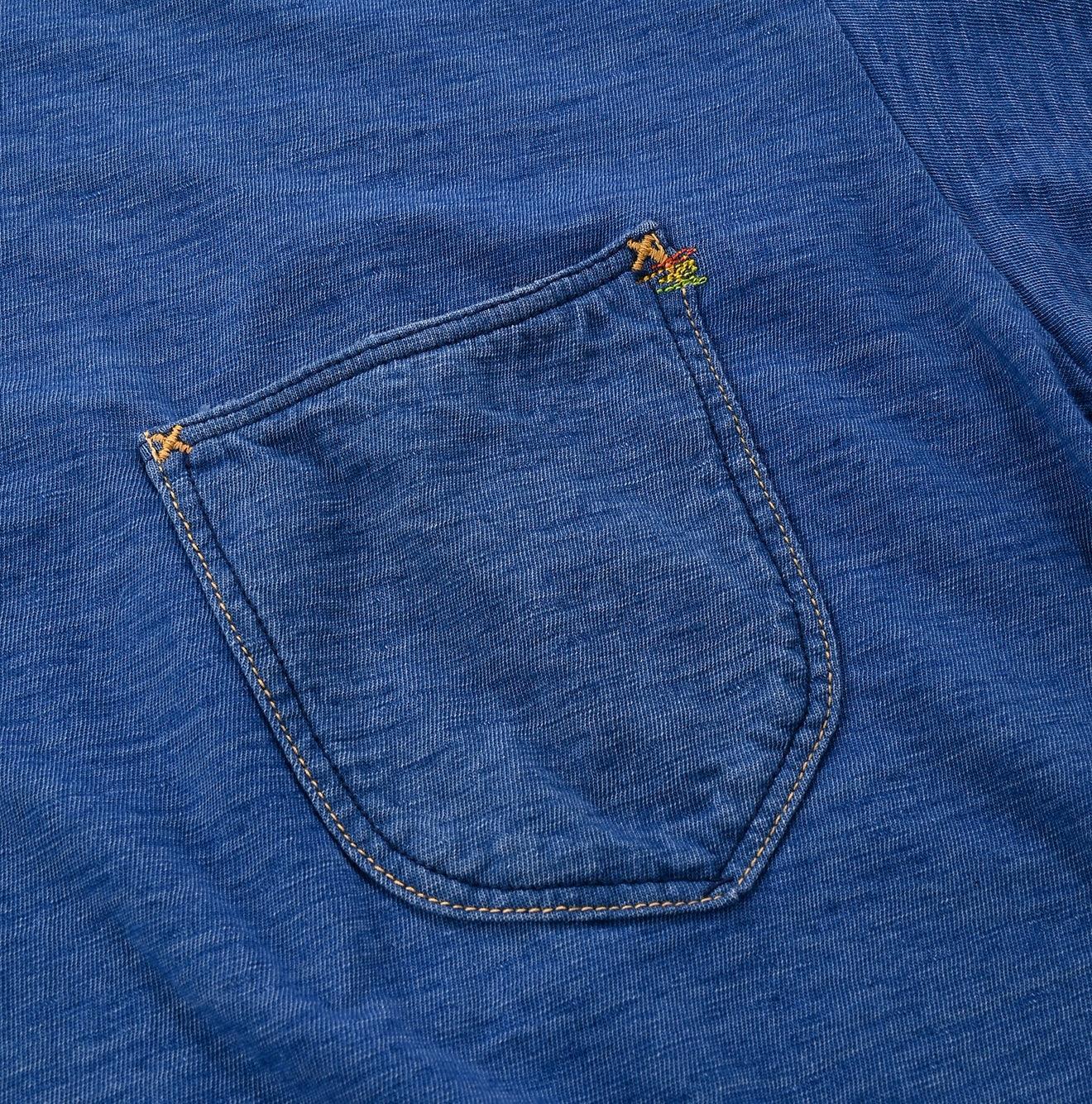 Futatabi Indigo Tenjiku 908 Bandana-mended Ocean T-shirt