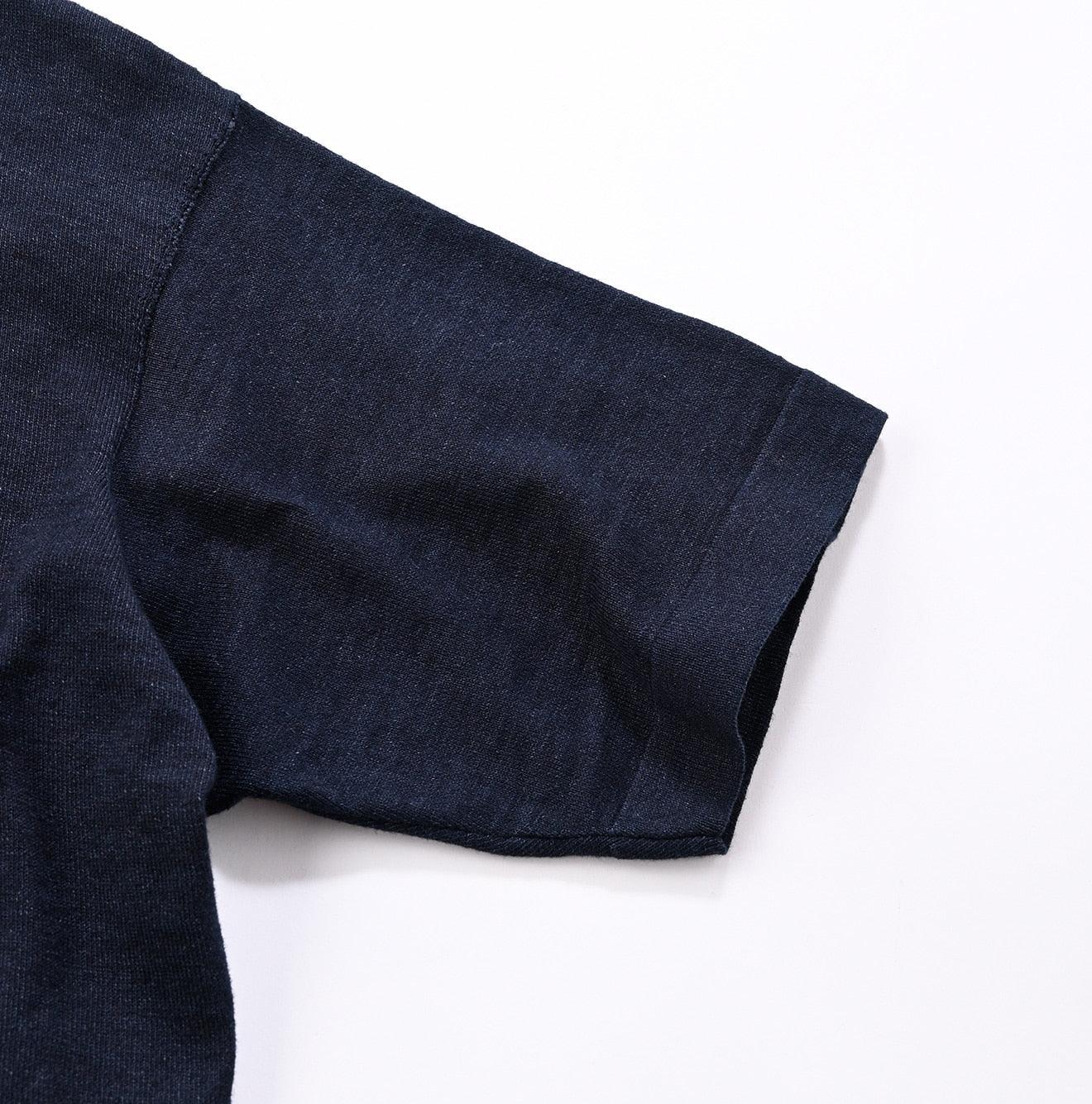 Futatabi Indigo Daily Knit-sewn Ocean Lace T-shirt