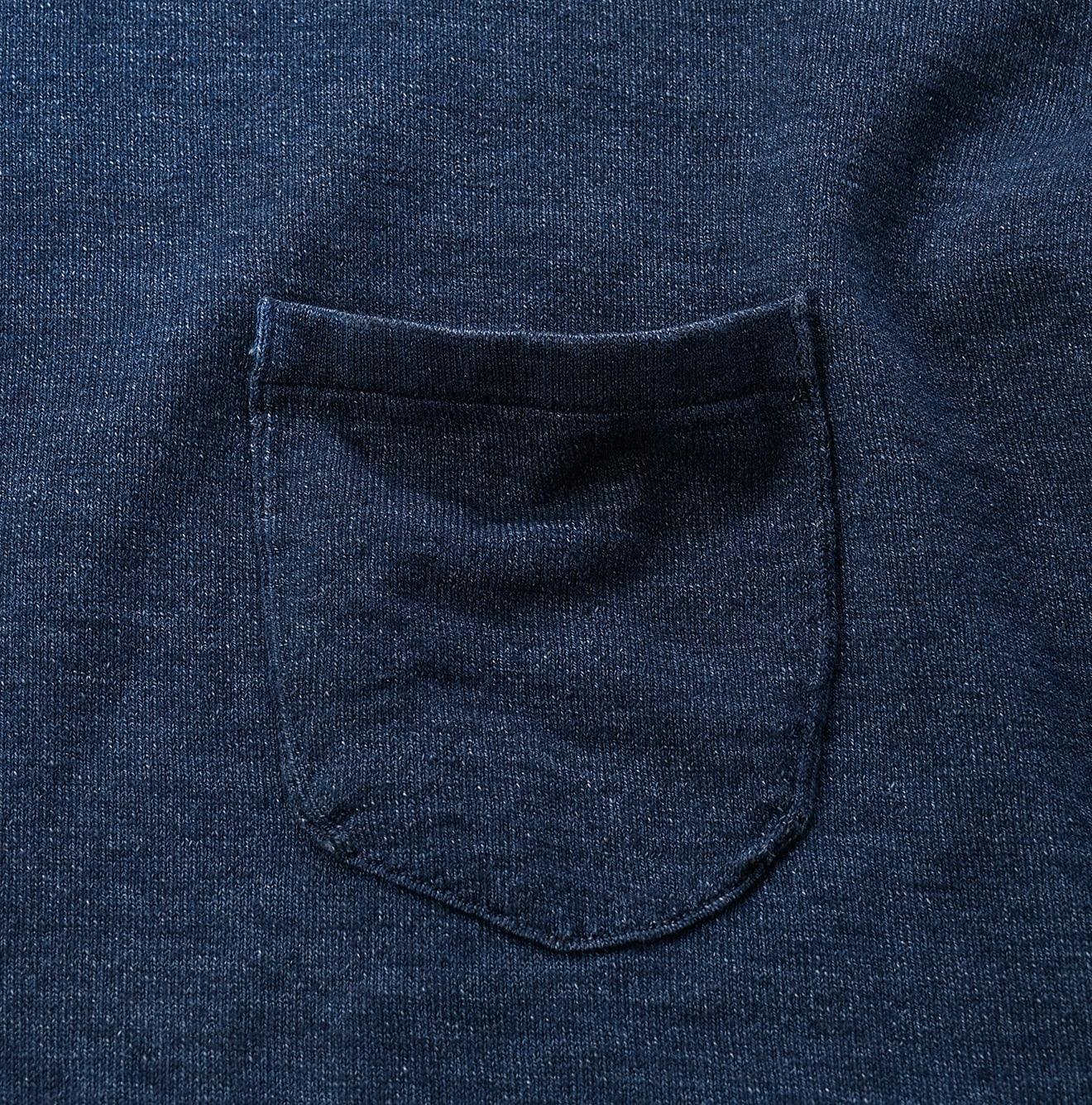 Futatabi Indigo Daily Knit-sewn Ocean Lace T-shirt