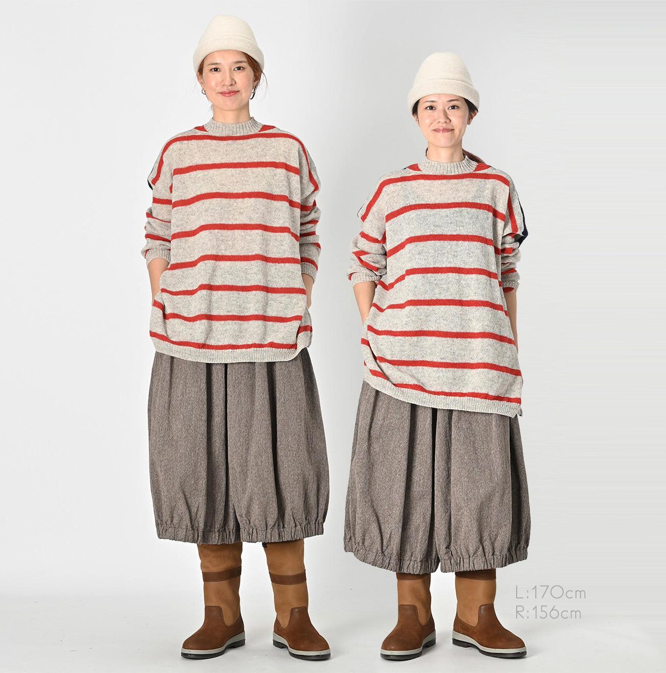 Shetland Super Gauze Big Slit Basque Sweater