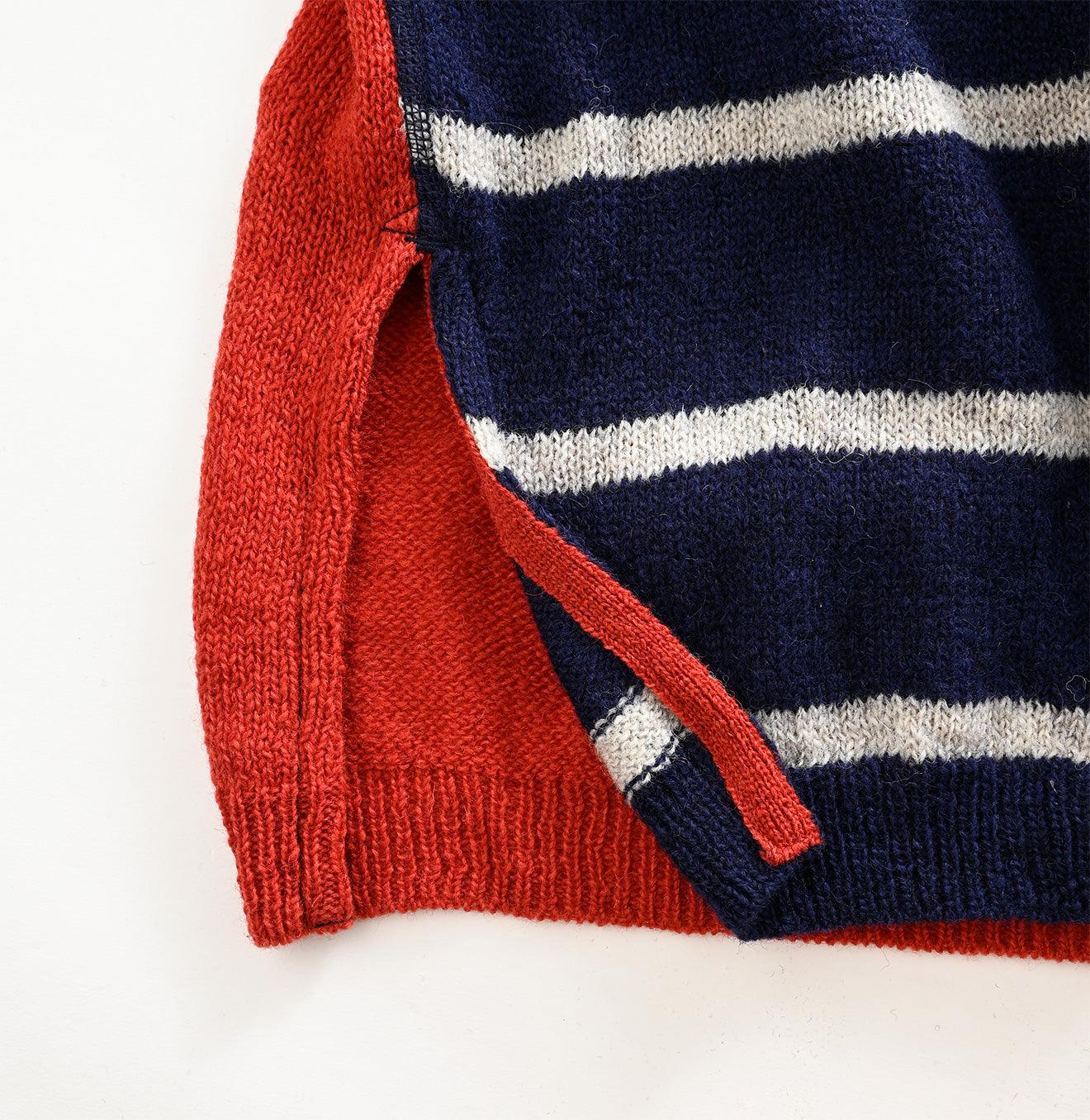 Shetland Super Gauze Big Slit Basque Sweater