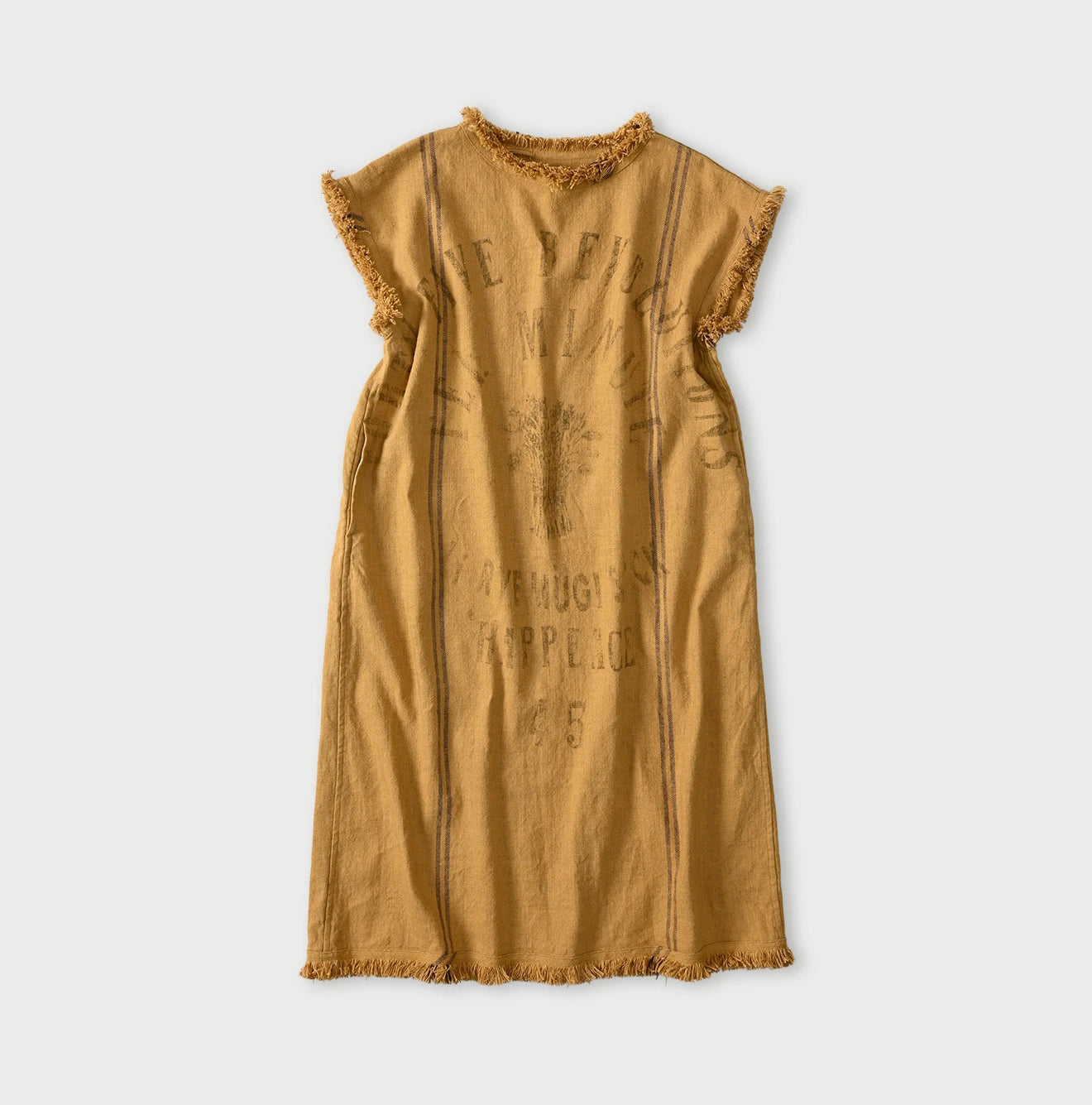 45R | Linen Sack Fringe Dress - Women - One Size - Beige