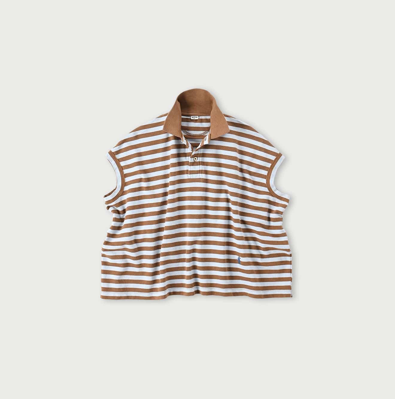 45R Cotton Pique Stripe M-camisole Polo