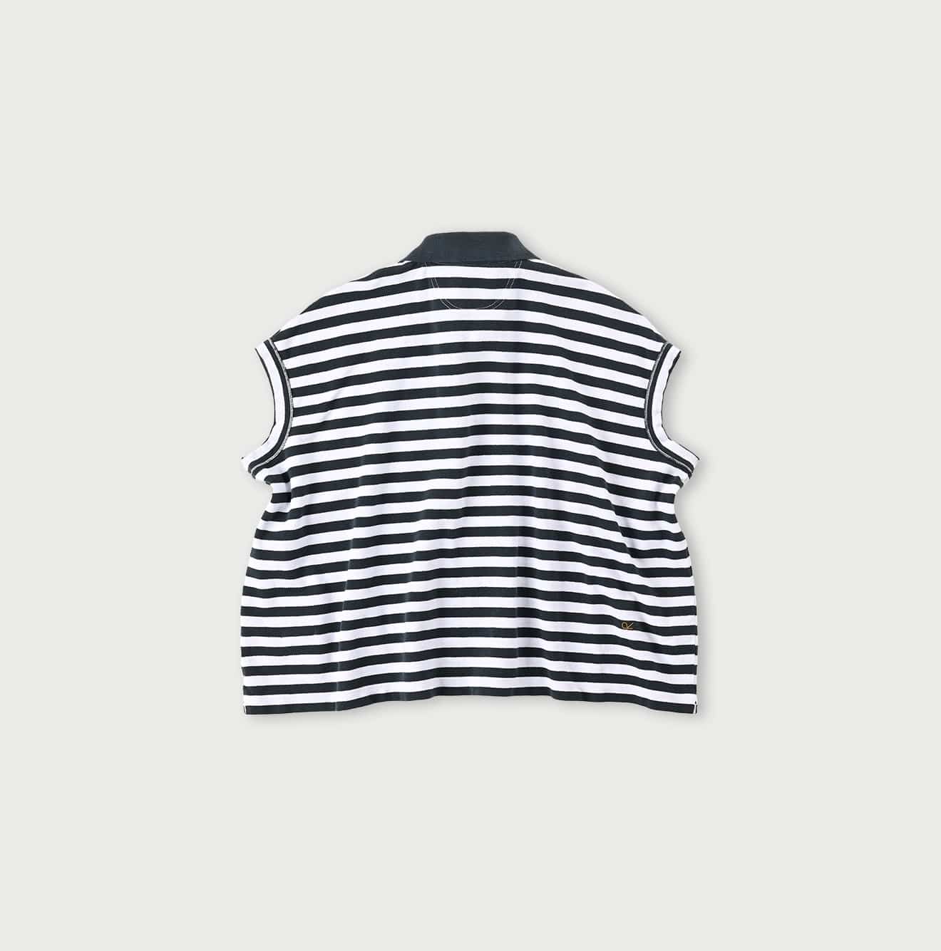 45R Cotton Pique Stripe M-camisole Polo